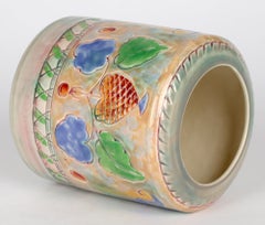 Frank Brangwyn Royal Doulton Arts & Crafts Leaf And Berry Art Pottery Vase