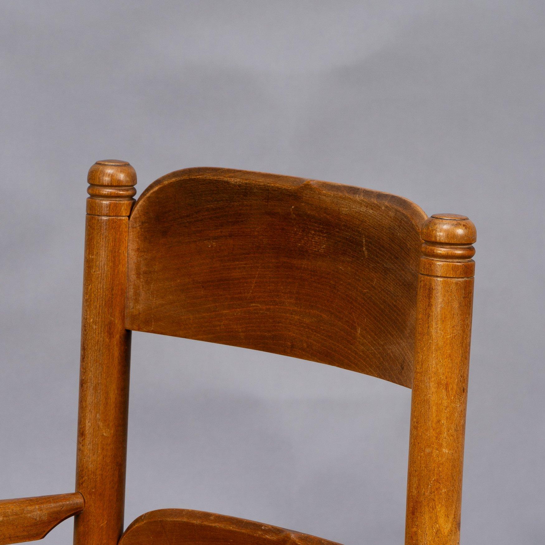 Frank Brangwyn Arts & Crafts Cotswold Style Eichenholzsessel mit Klöppeldrehung im Angebot 8