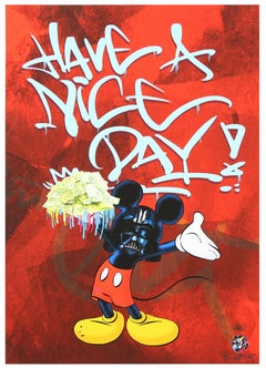 Have A Nice Day (Graffiti, Art urbain, Street Art, Mickey Mouse, Dark Vador)