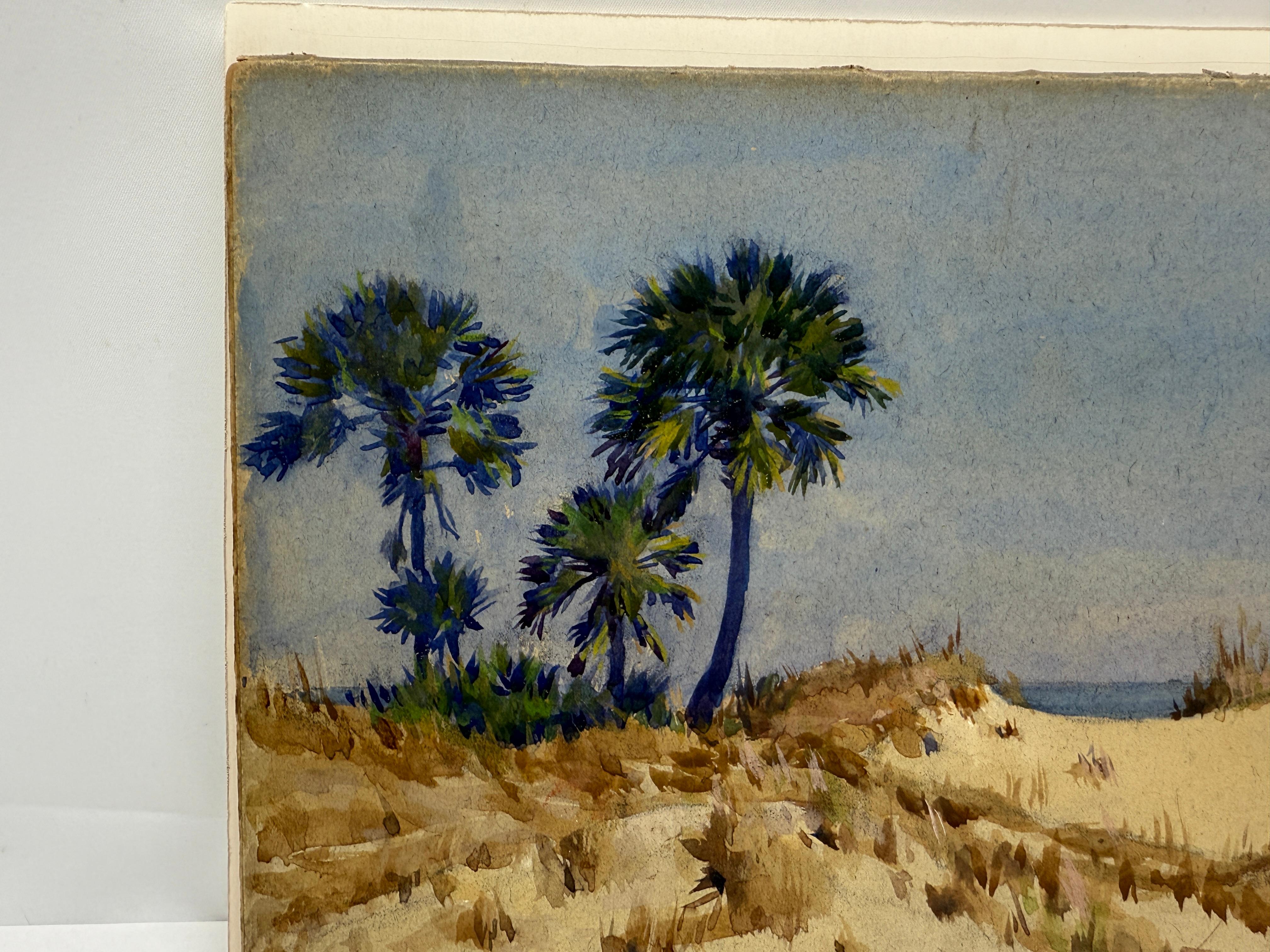 20th Century Frank C. Mathewson (American, 1862–1941) Dune Palmettos, Isle of Palms, 1920 For Sale