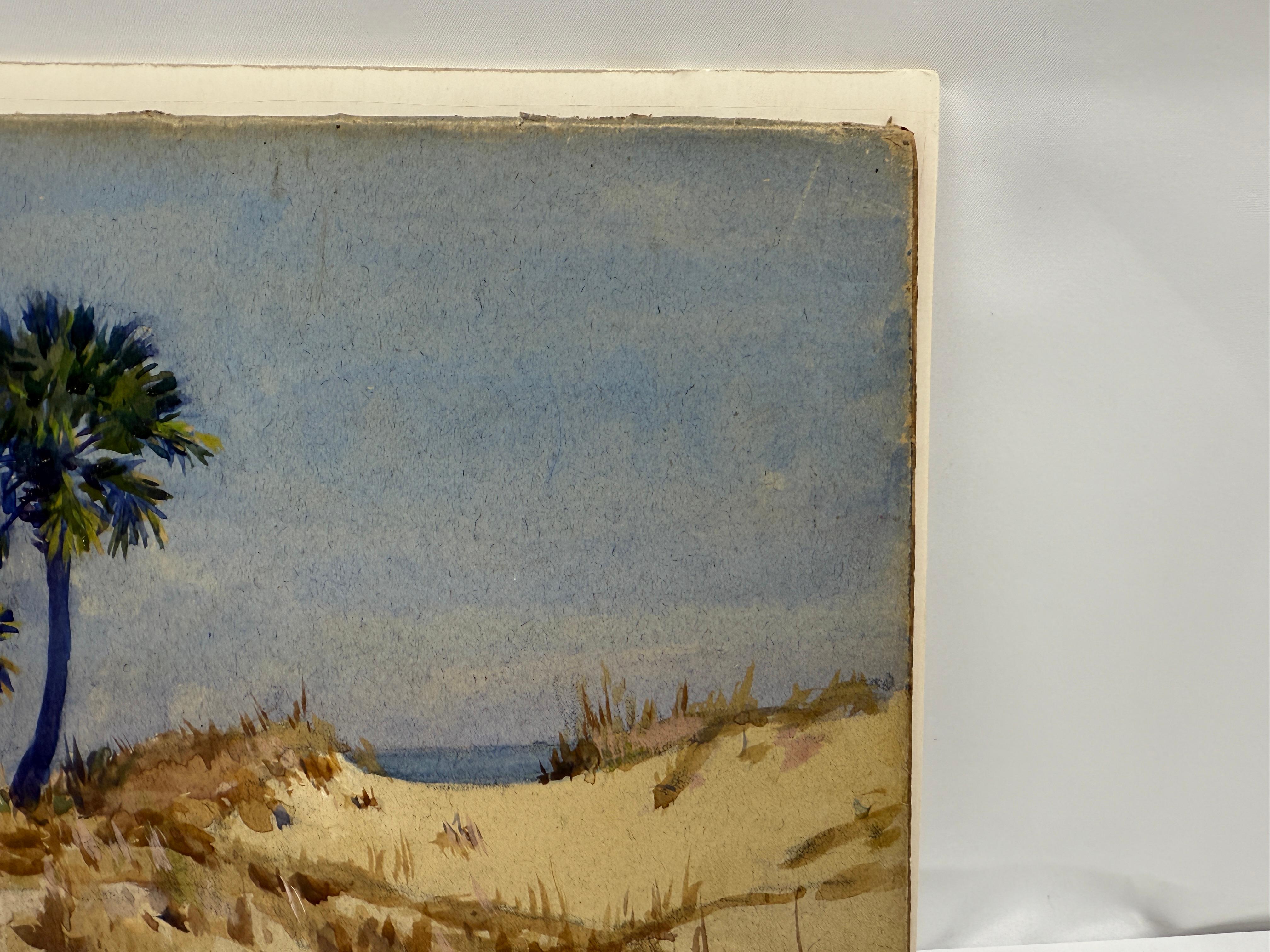 Wood Frank C. Mathewson (American, 1862–1941) Dune Palmettos, Isle of Palms, 1920 For Sale