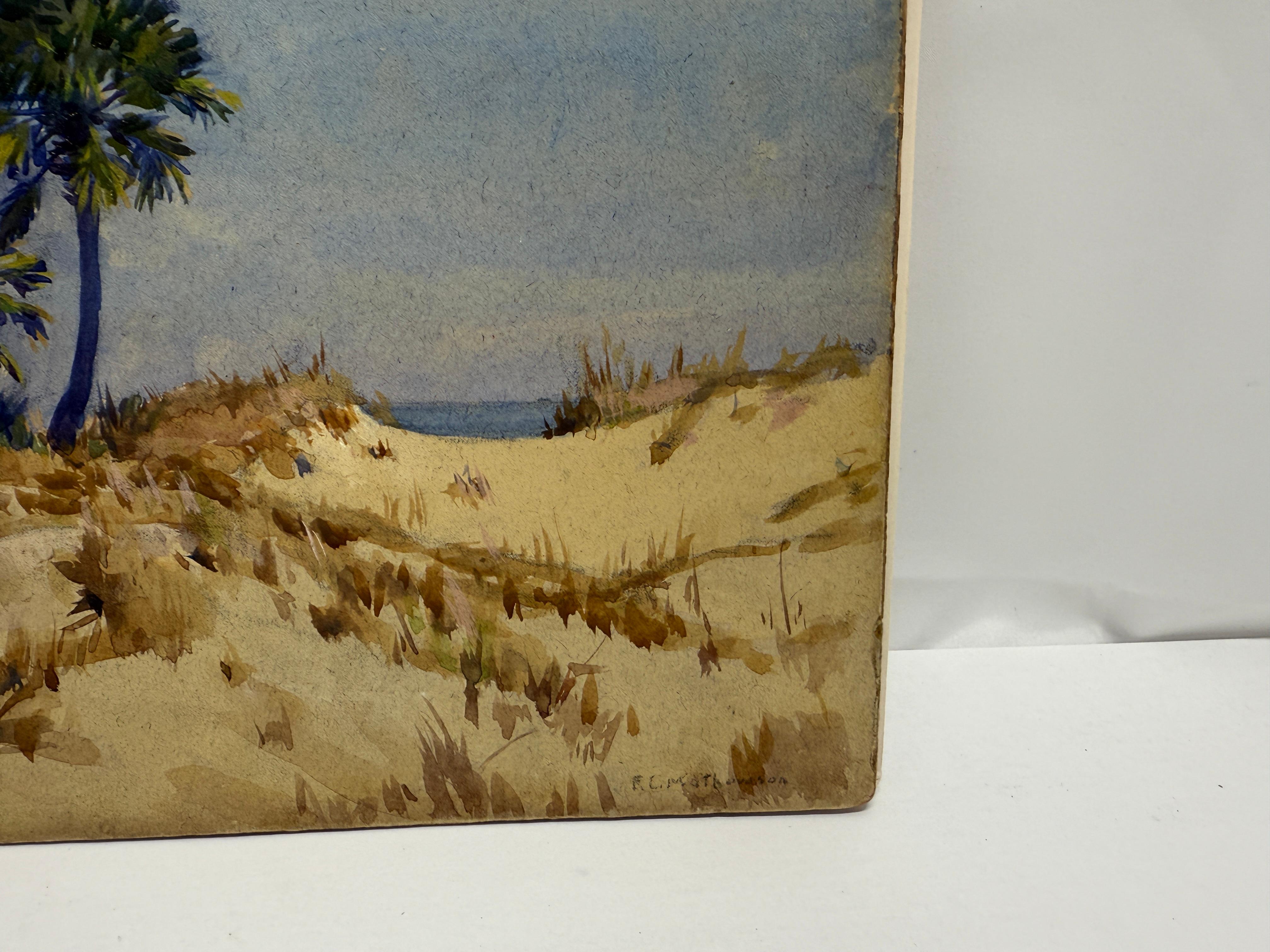 Frank C. Mathewson (American, 1862–1941) Dune Palmettos, Isle of Palms, 1920 For Sale 1