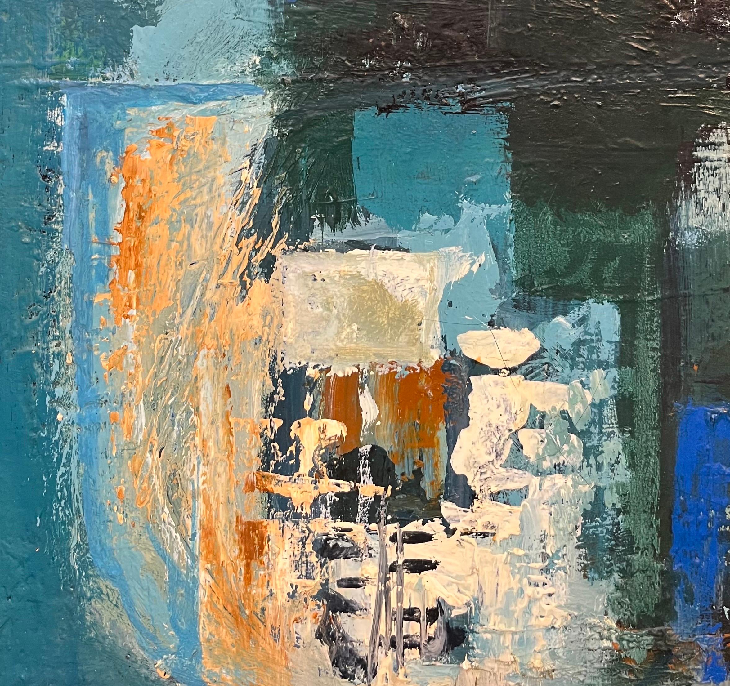 Gran jarrón azul de Frank Chabry - Óleo sobre lienzo 65,5x54,5 cm en venta 2