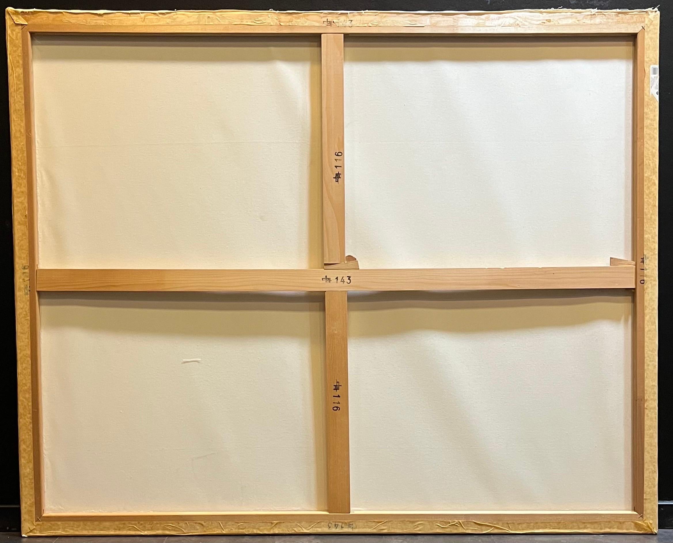 Blaues Stillleben von Frank Chabry - Öl auf Leinwand/Papier 116x143 cm im Angebot 7