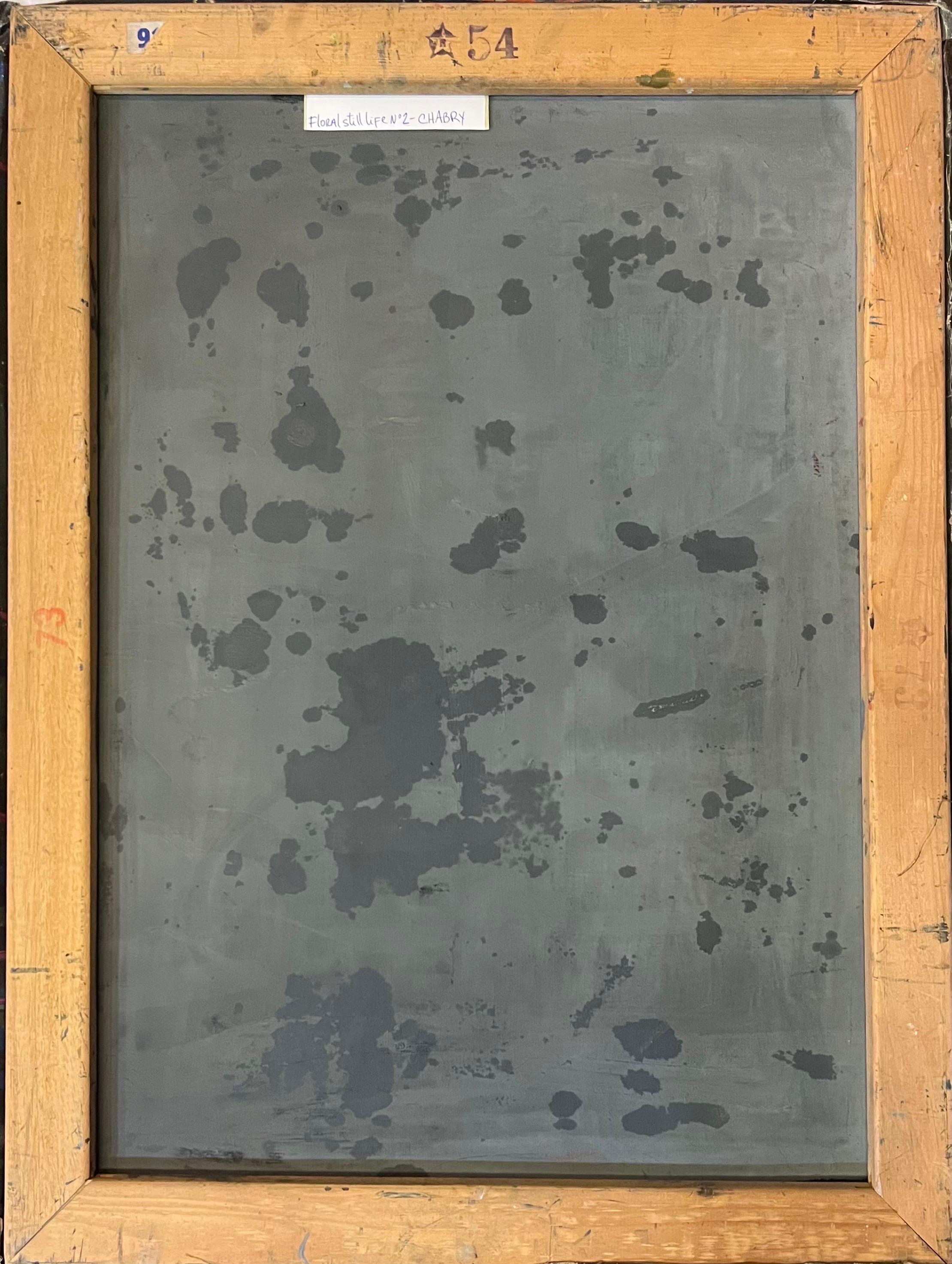 Bodegón Floral N°2 de Frank Chabry - Óleo sobre lienzo - 73x54 cm en venta 7