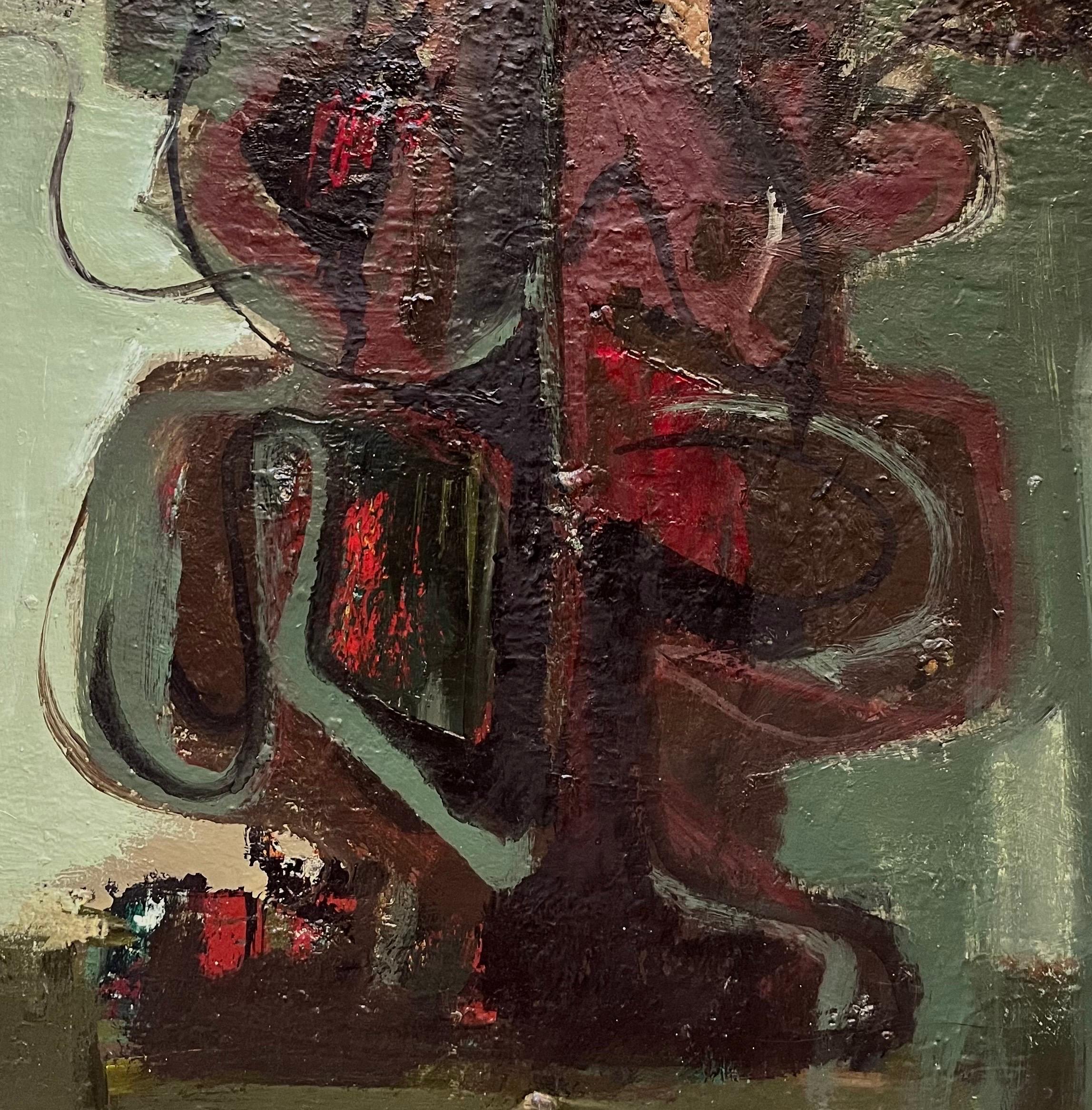 Blumen in einer Vase von Frank Chabry - Öl auf Leinwand 65.5x54,5 cm im Angebot 2