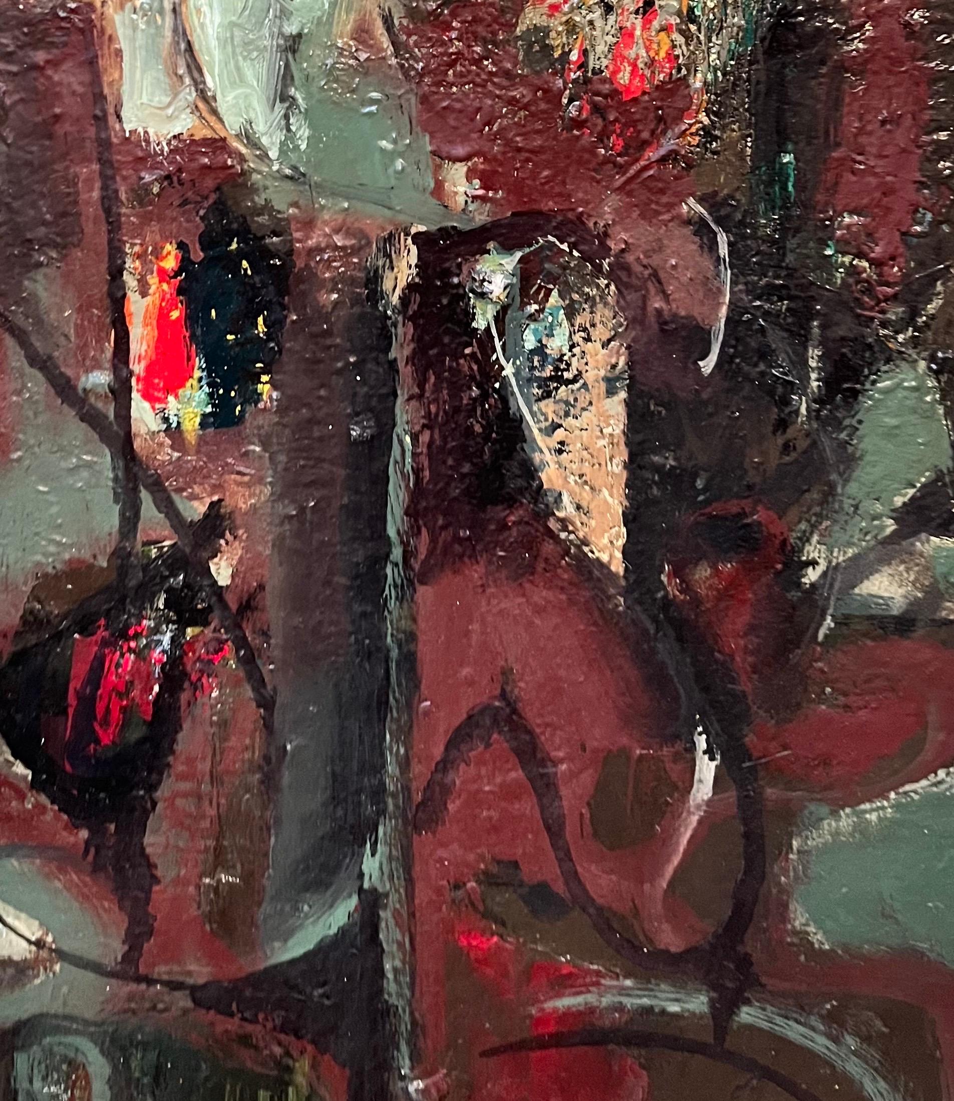 Blumen in einer Vase von Frank Chabry - Öl auf Leinwand 65.5x54,5 cm im Angebot 5