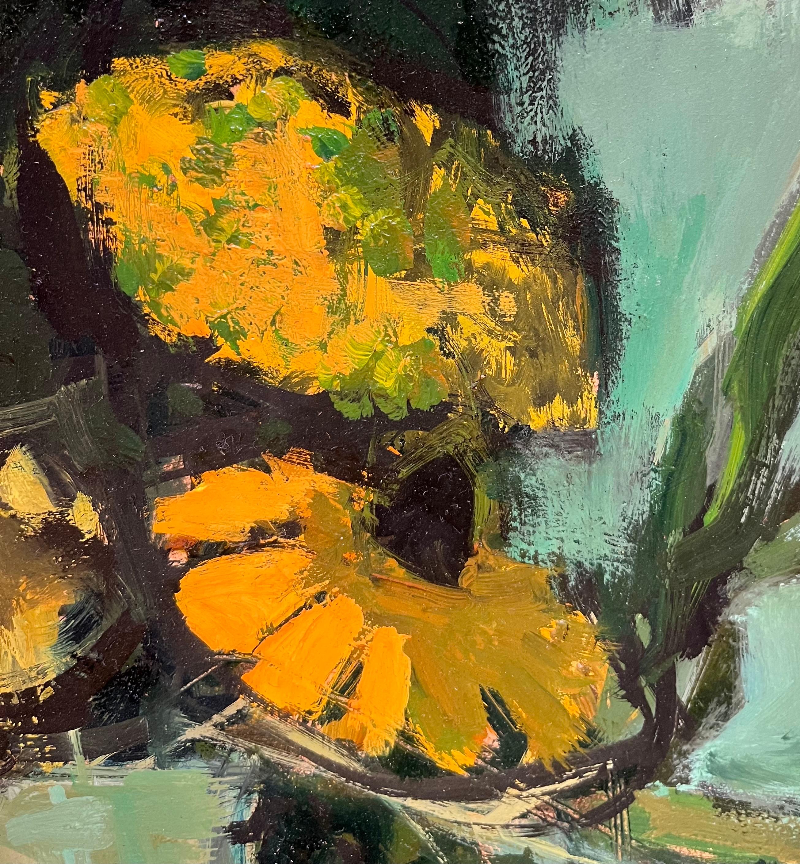 Blumen in einer Vase von Frank Chabry - Öl auf Masonit - 46x38 cm im Angebot 2