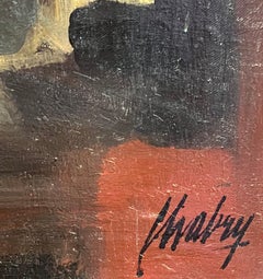 Natura morta rossa di Frank Chabry - Olio su tela 66x81 cm