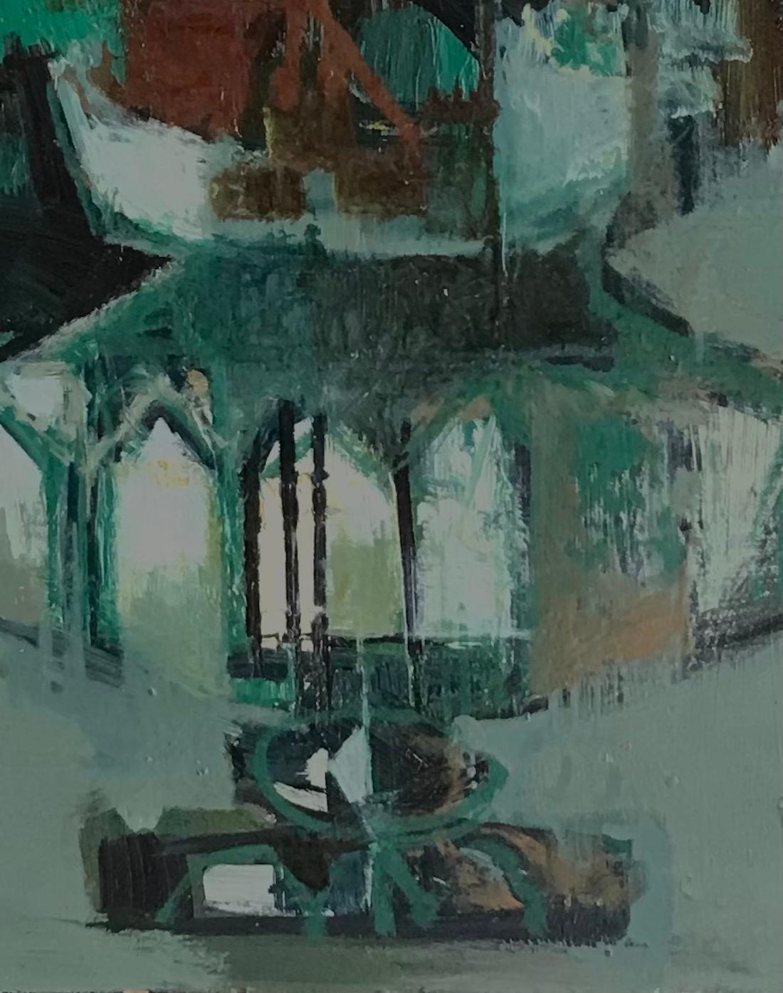 Still-life by Frank Chabry - Oil on cardboard For Sale 4