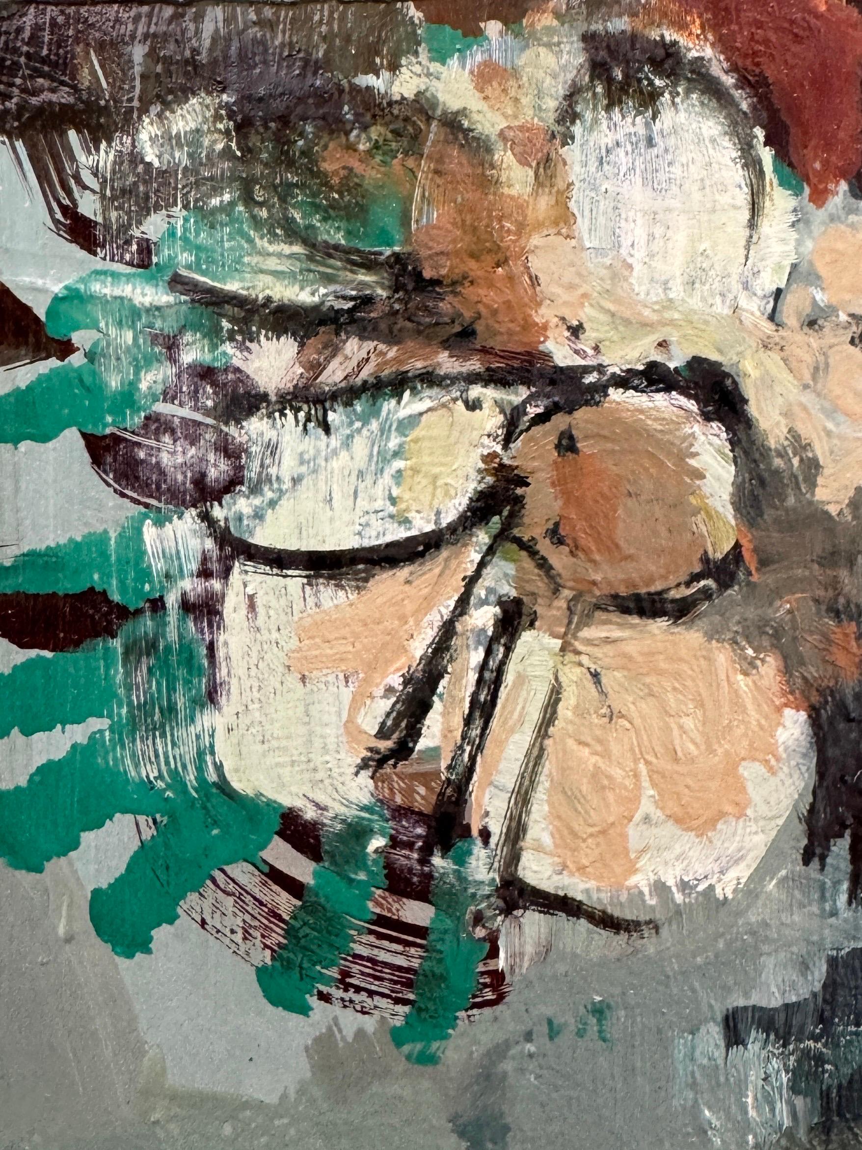 Still-life by Frank Chabry - Oil on cardboard For Sale 6