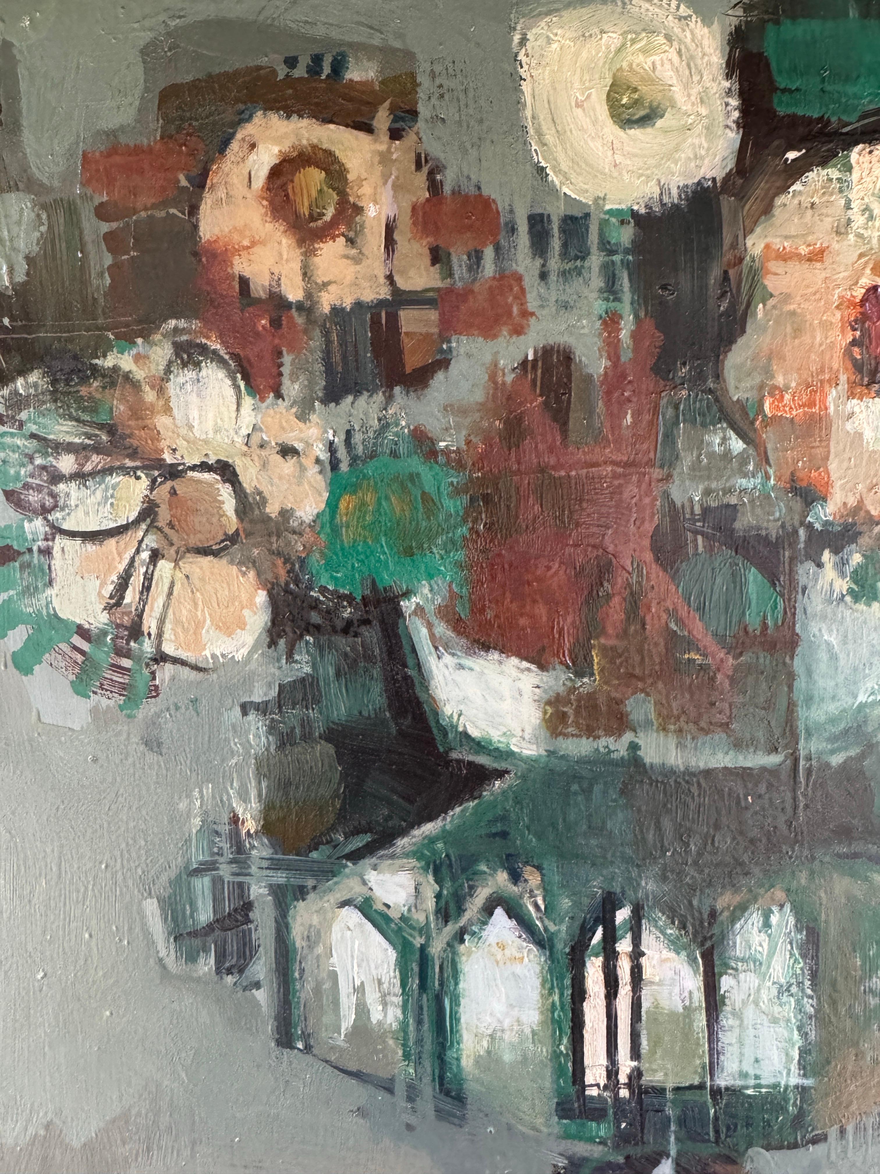Still-life by Frank Chabry - Oil on cardboard For Sale 7