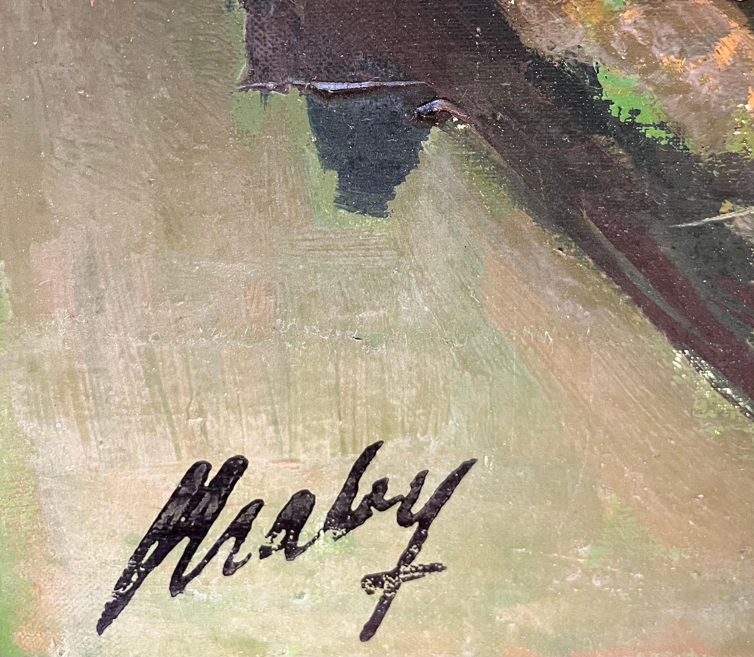 Stillleben mit Früchten von Frank Chabry – Öl auf Leinwand 61x50 cm im Angebot 1