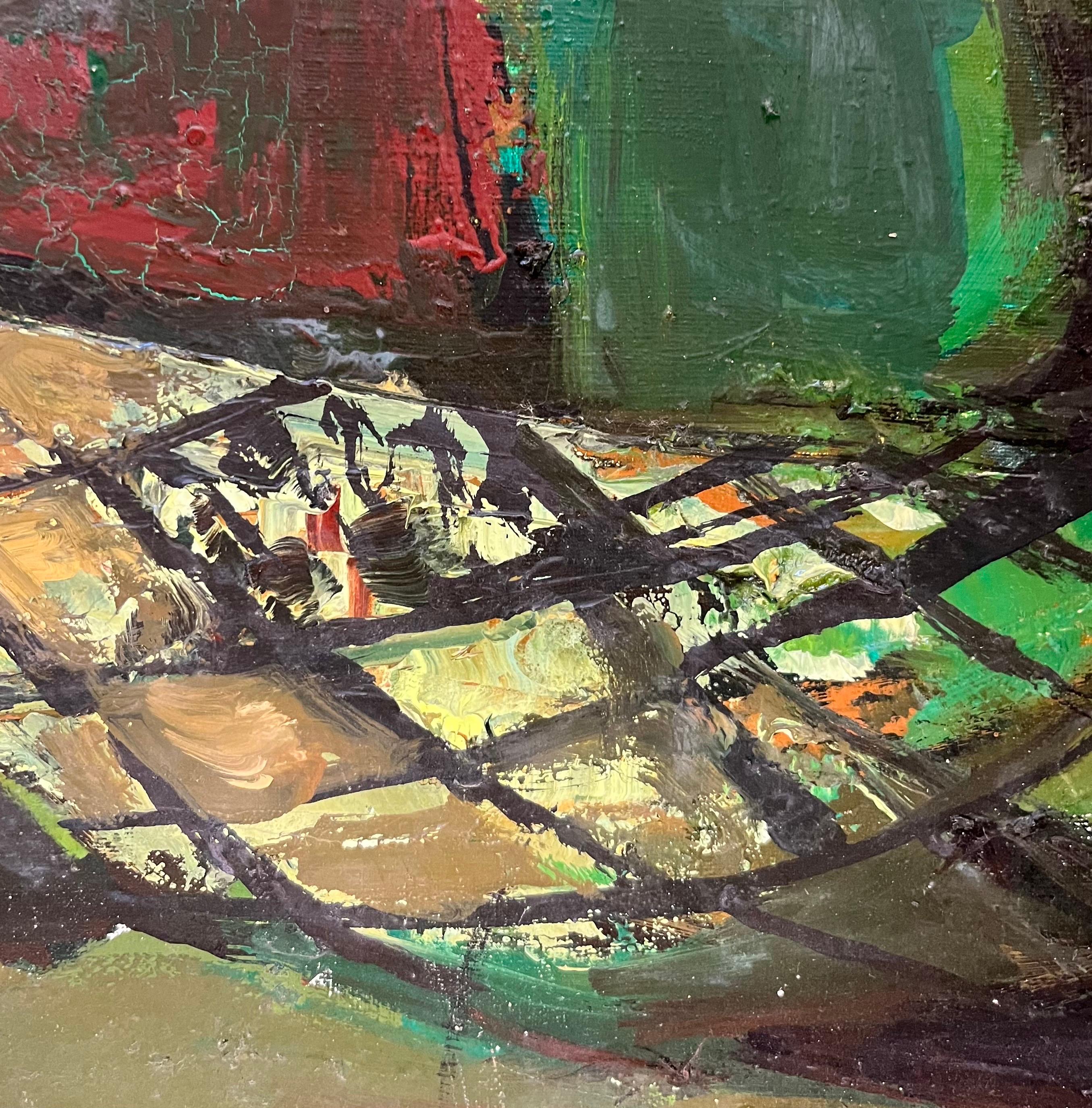 Stillleben mit Früchten von Frank Chabry – Öl auf Leinwand 61x50 cm im Angebot 2