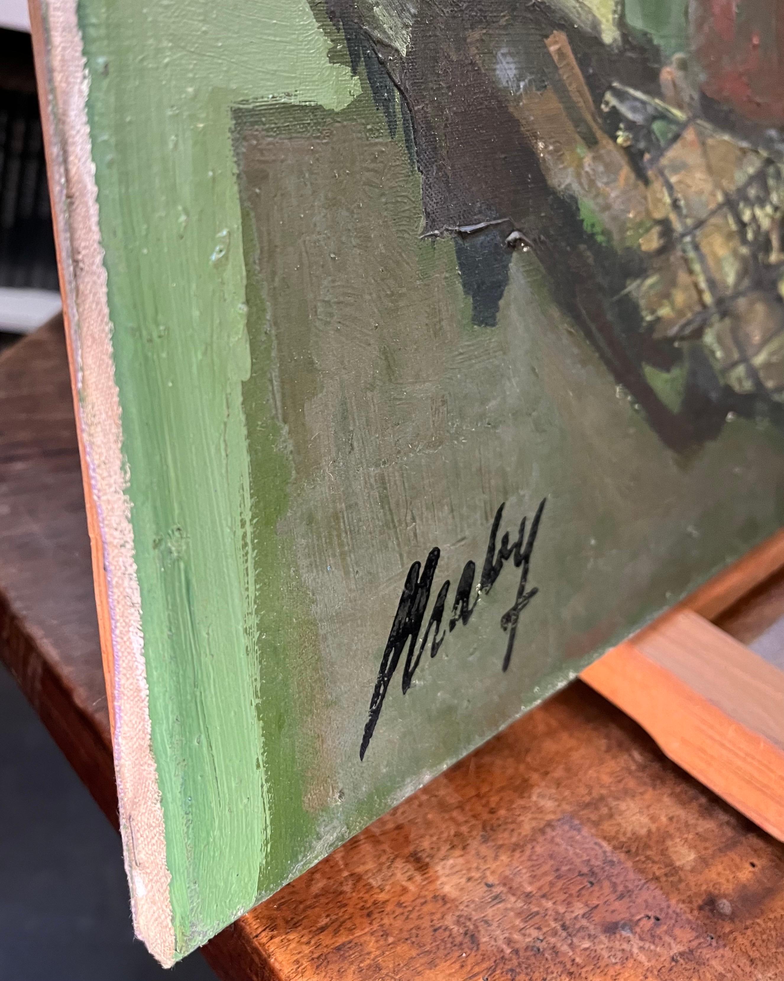 Stillleben mit Früchten von Frank Chabry – Öl auf Leinwand 61x50 cm im Angebot 6