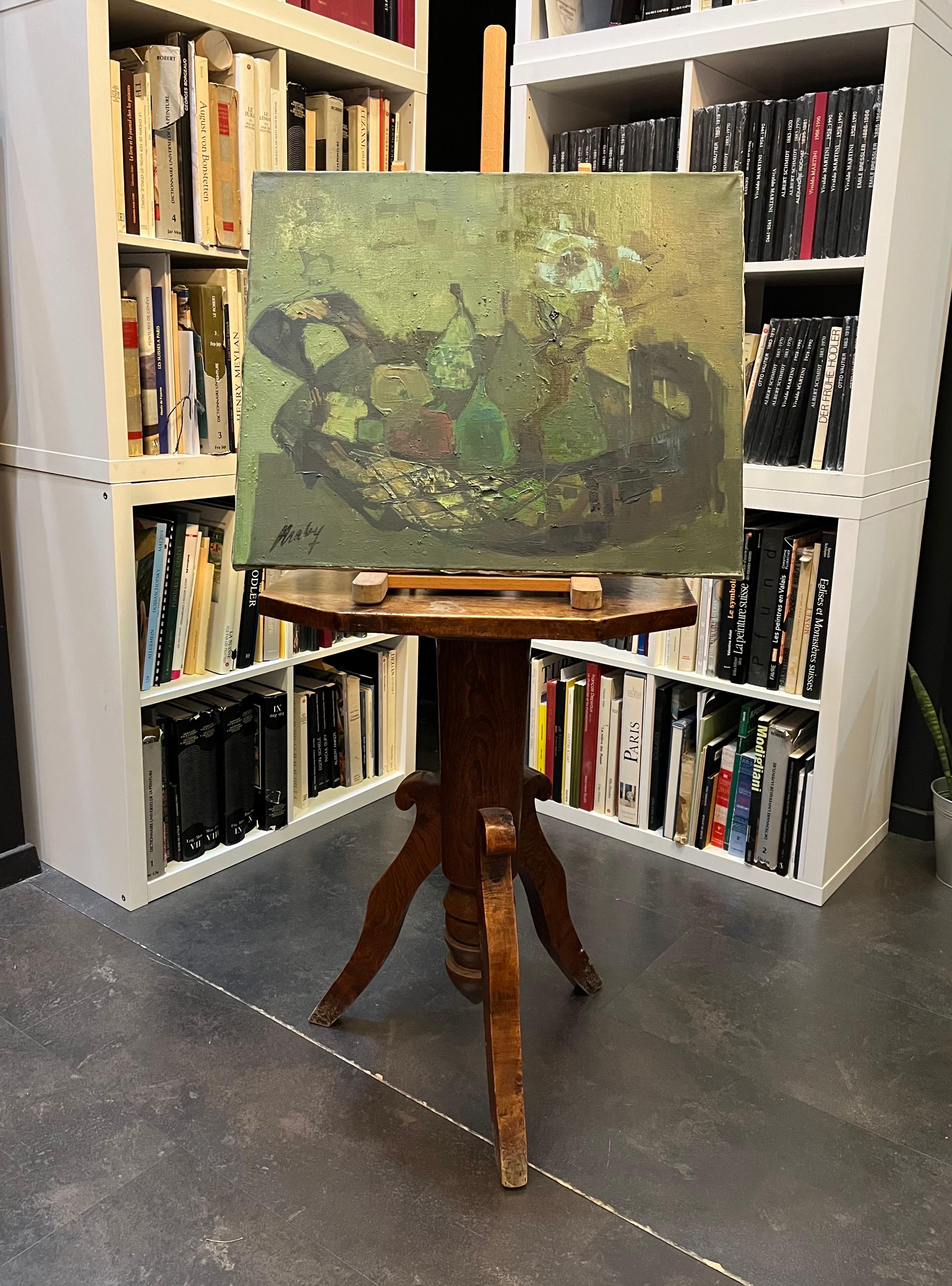 Stillleben mit Früchten von Frank Chabry – Öl auf Leinwand 61x50 cm im Angebot 7