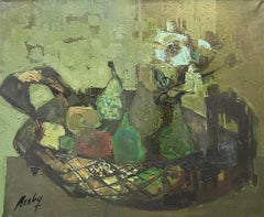 Bodegón con frutas de Frank Chabry - Óleo sobre lienzo 61x50 cm