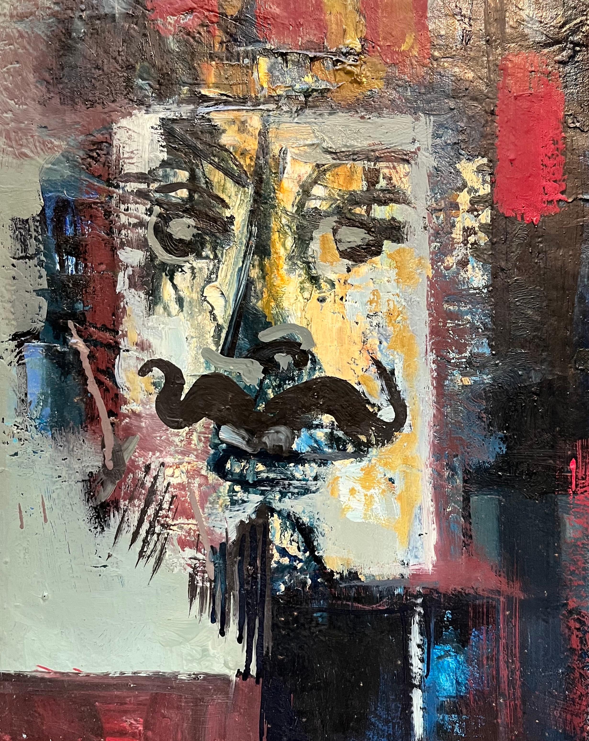 L'Iniziato di Frank Chabry - Olio su tela 65,5x50,5 cm in vendita 2