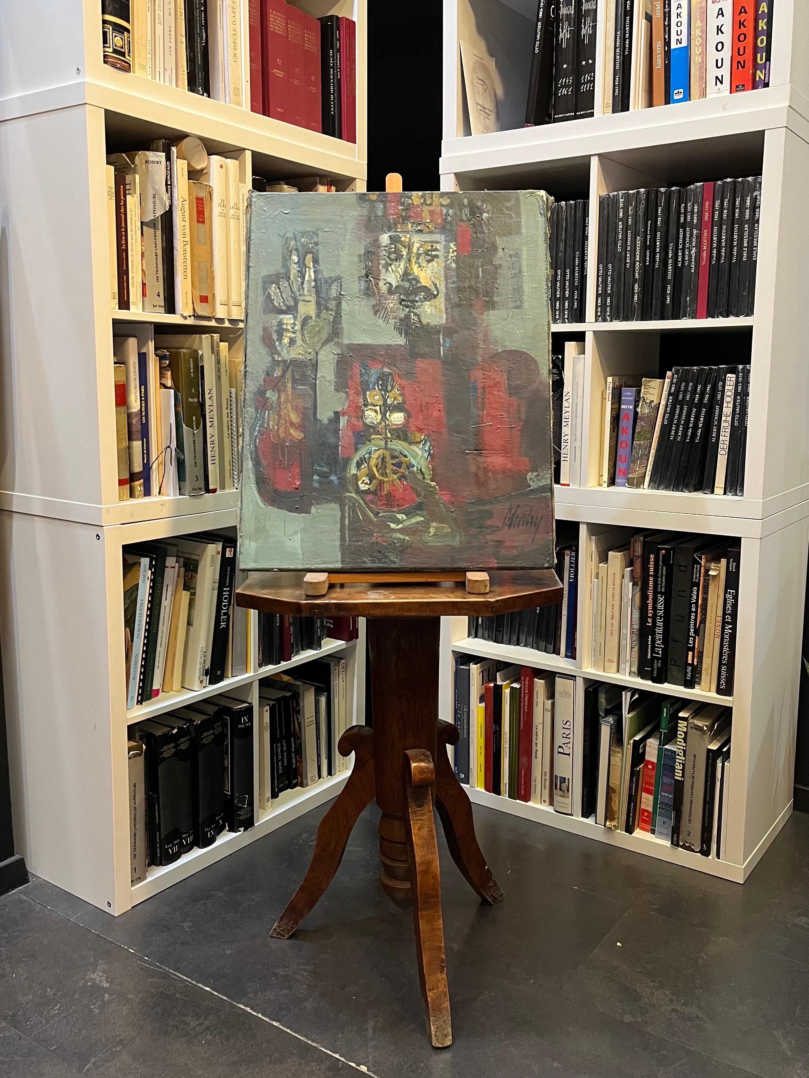 L'Iniziato di Frank Chabry - Olio su tela 65,5x50,5 cm in vendita 8