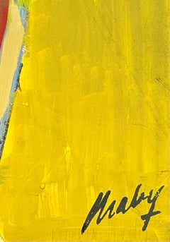 "The Student" by Frank Chabry - Oil on Canvas/Paper 102x68 cm