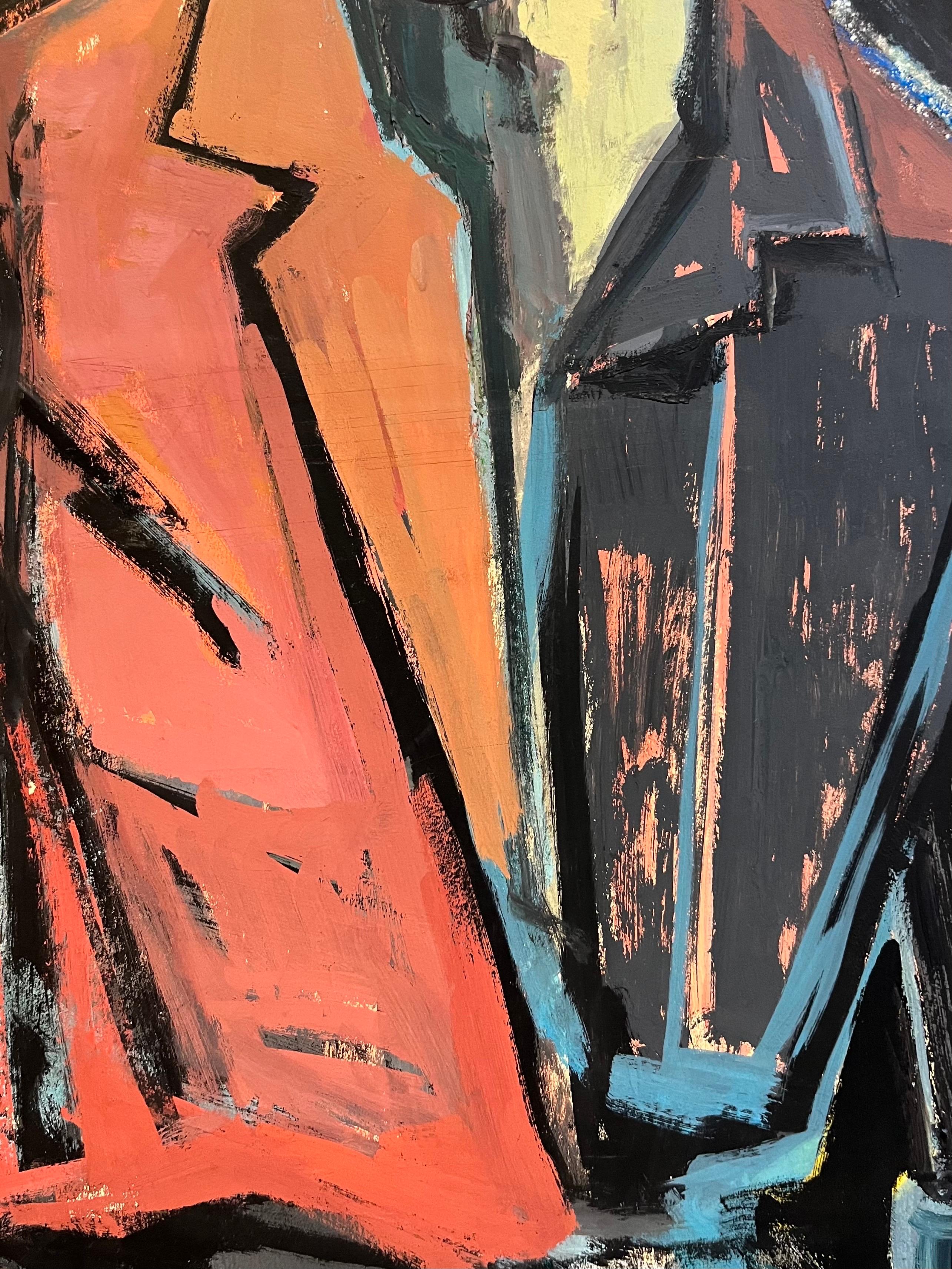 „Der Student“ von Frank Chabry – Öl auf Leinwand/Bücher 102x68 cm im Angebot 3