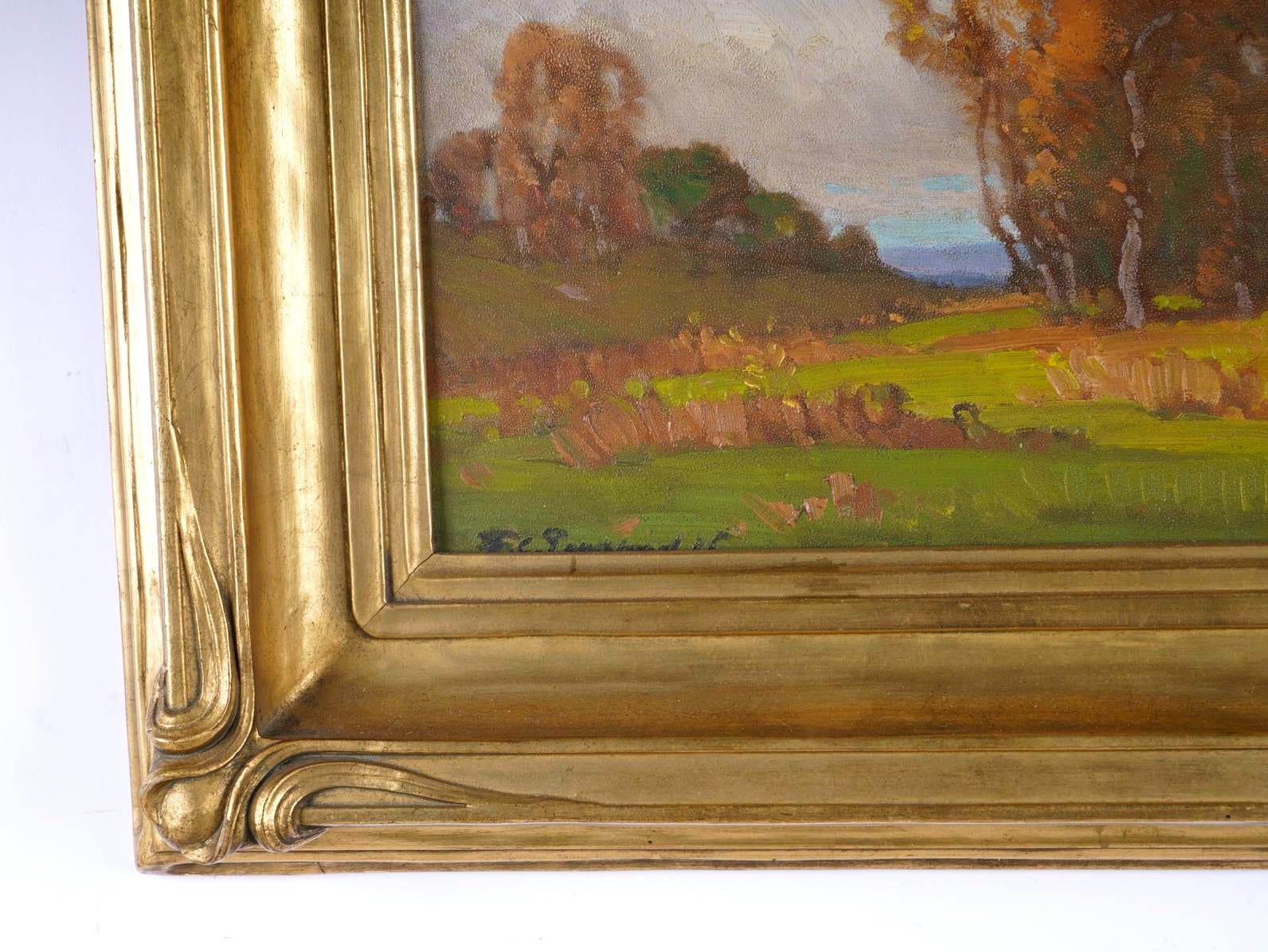 Landscape With Birch Trees - Painting by Frank Charles Peyraud