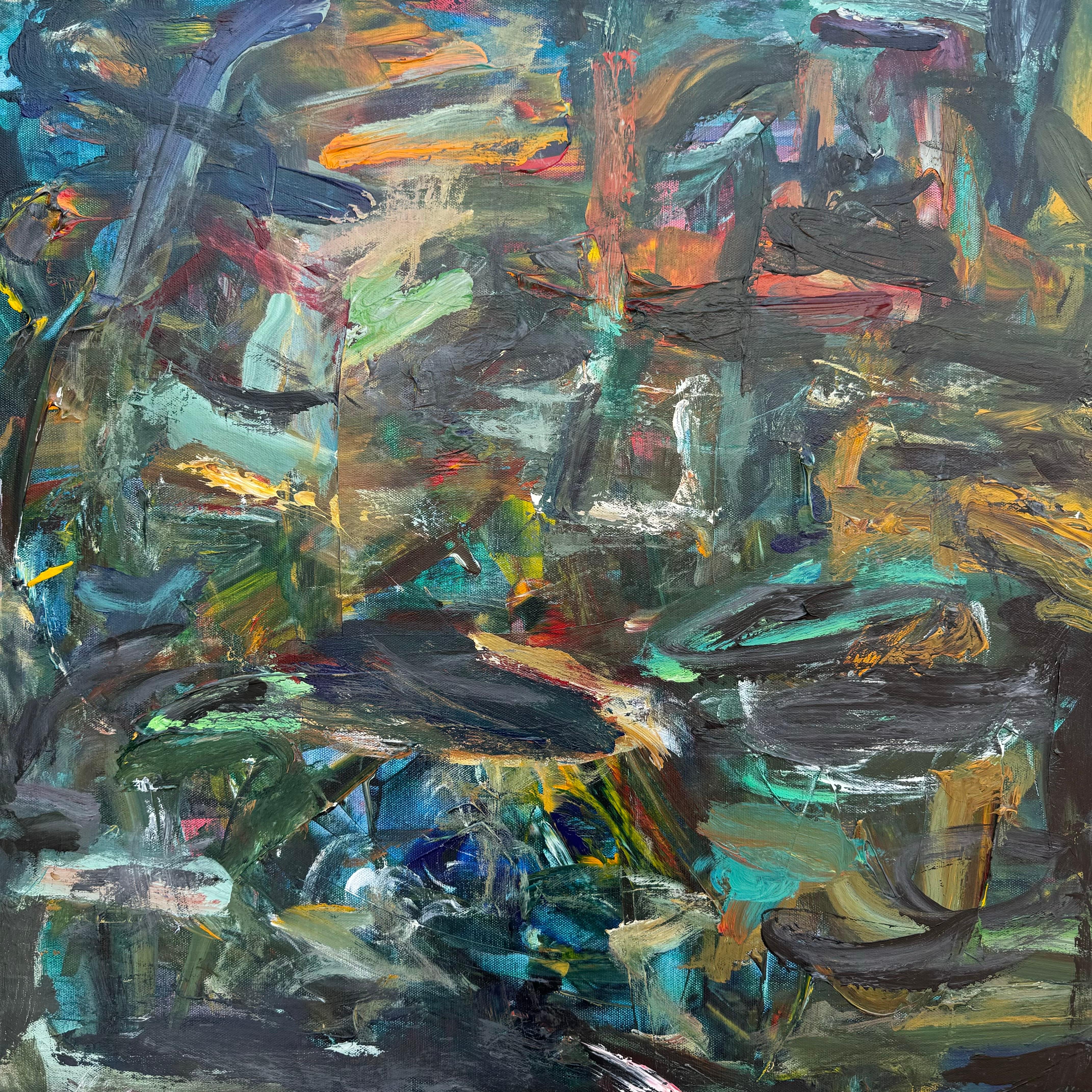 Frank Chiodo Abstract Painting - Aquatic Jungle