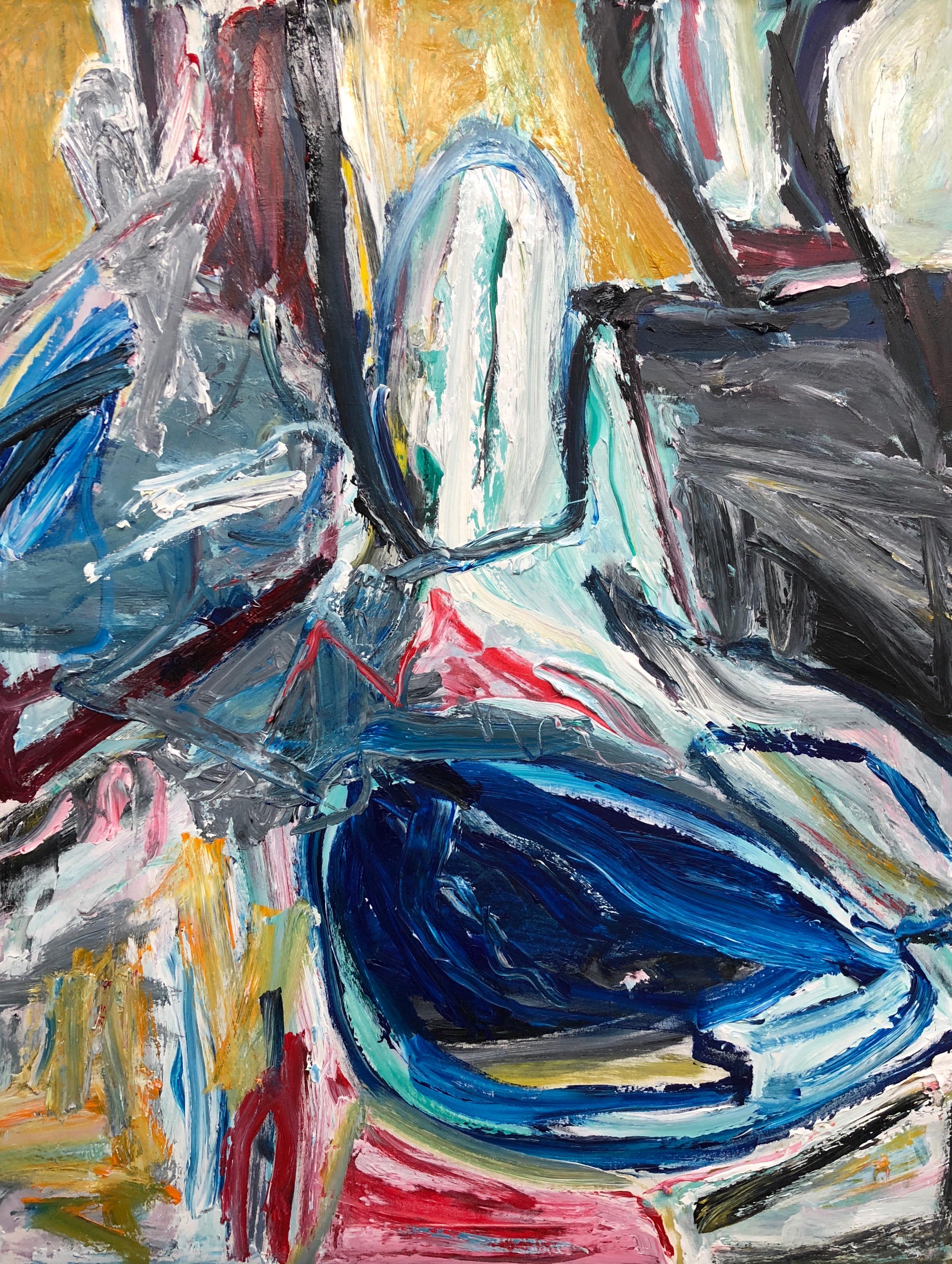 Frank Chiodo Abstract Painting – Elefant im Jazz-Raum