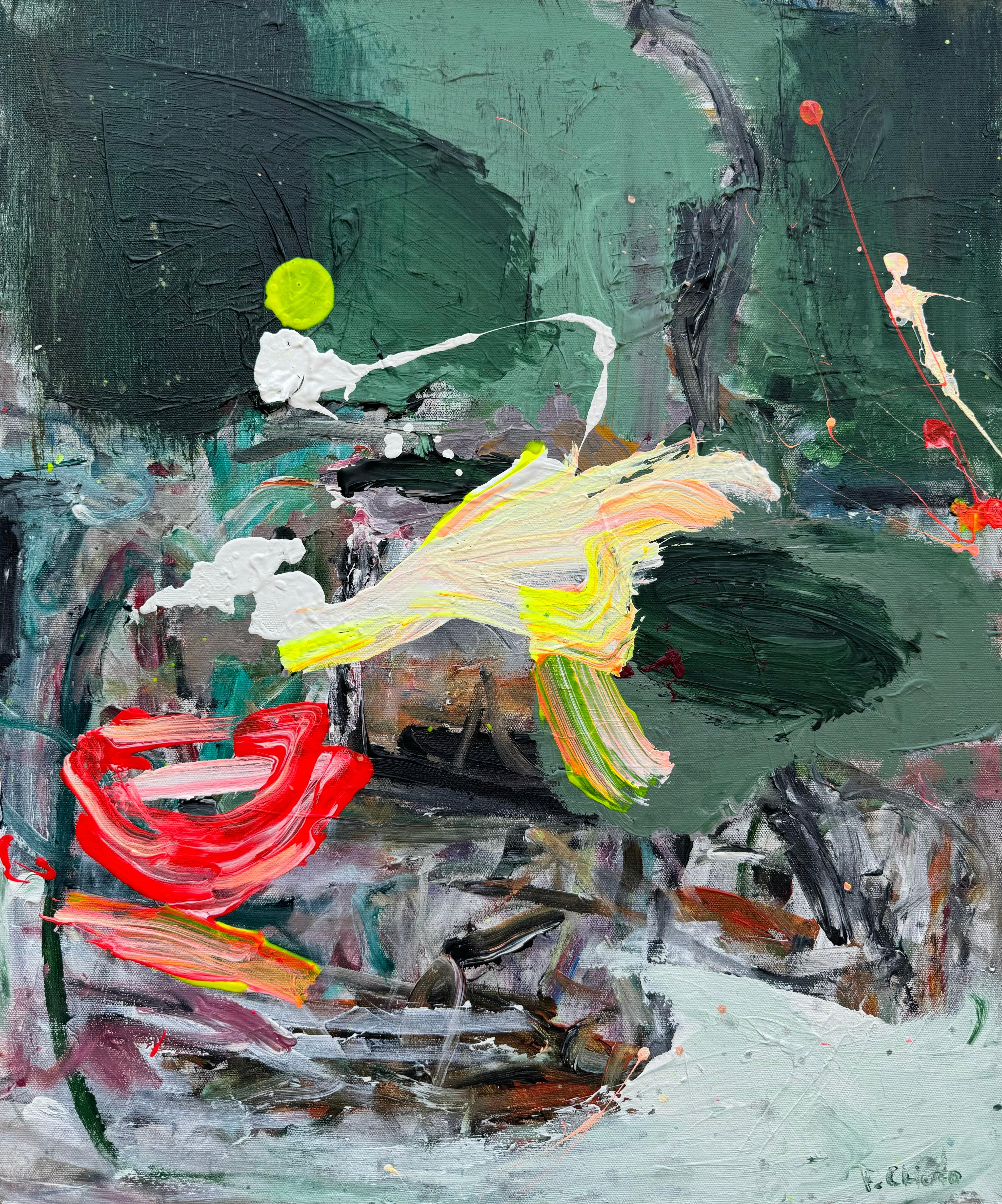 Frank Chiodo Abstract Painting – Fliegenfischen