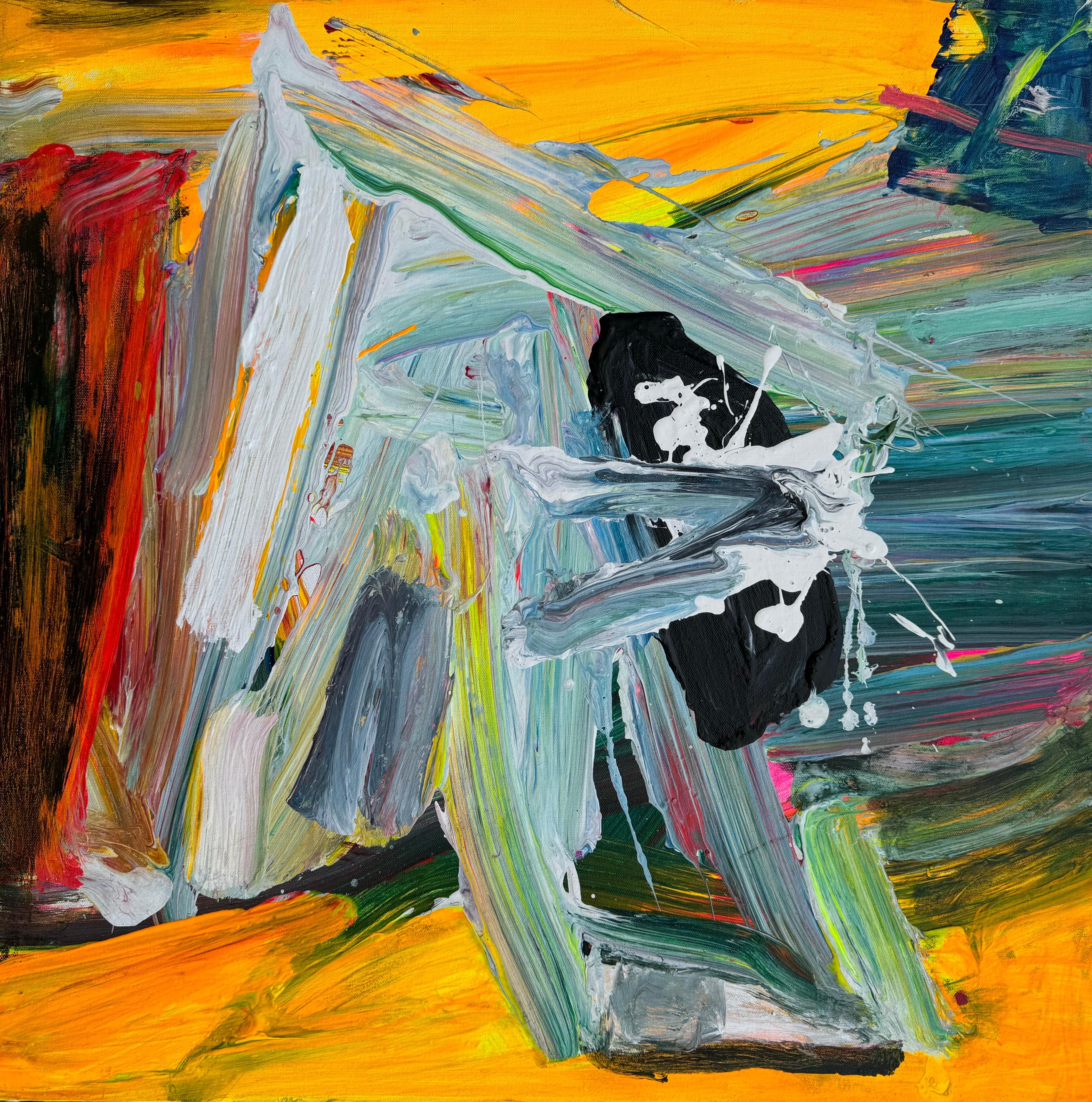 Frank Chiodo Abstract Painting – Springender Träumer