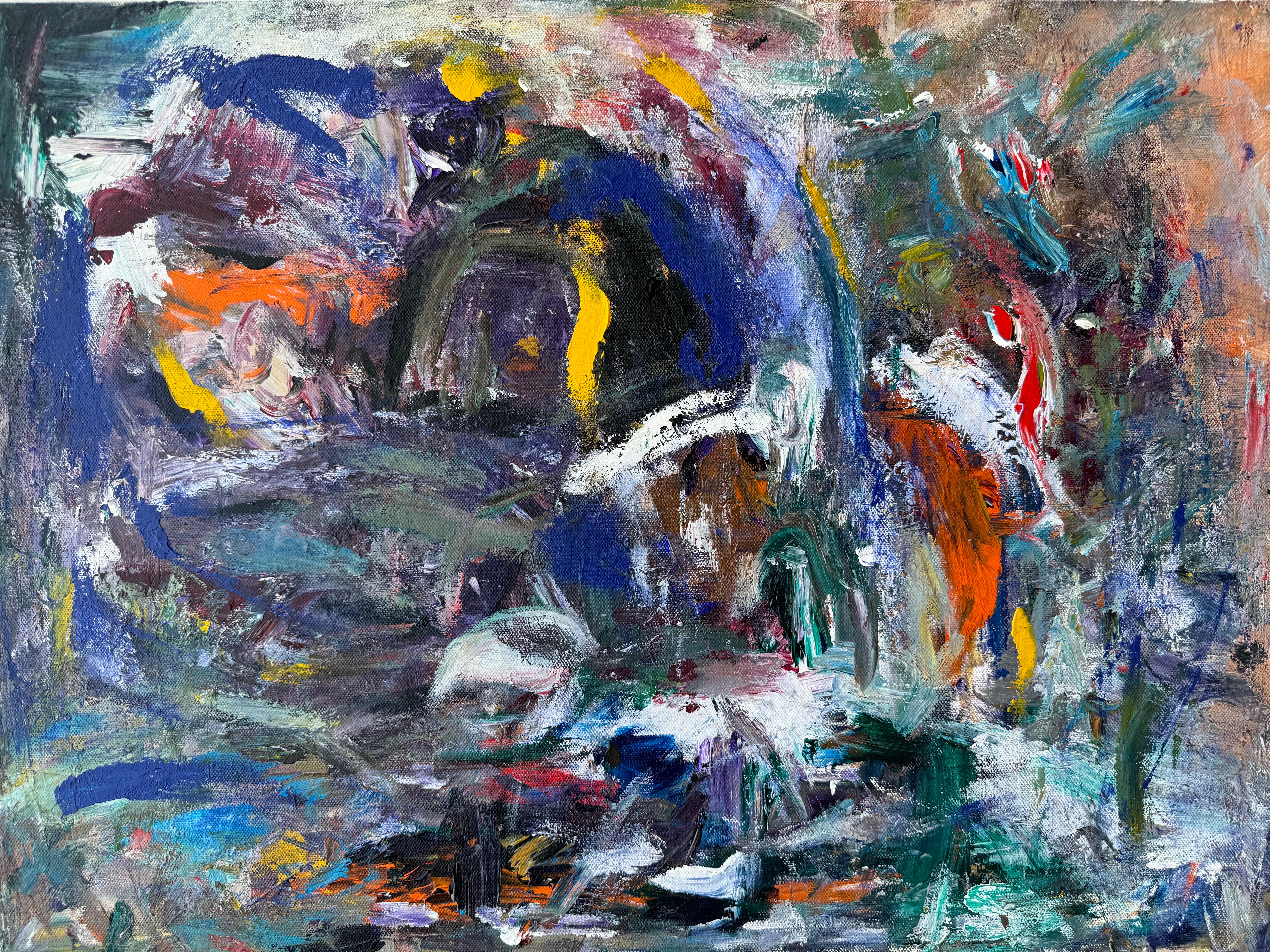 river jumping - Painting by Frank Chiodo