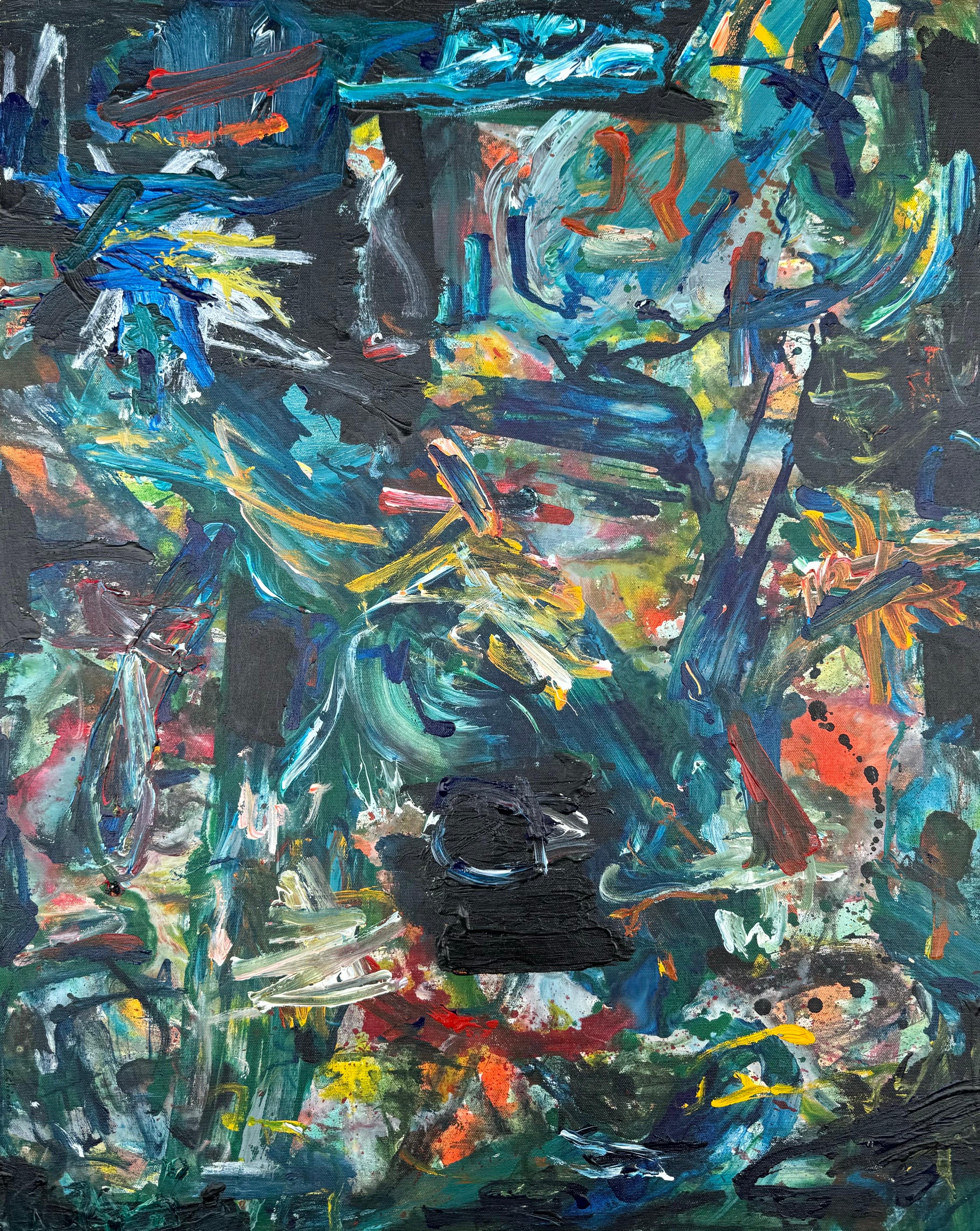 Frank Chiodo Abstract Painting – Schätze unter Wasser