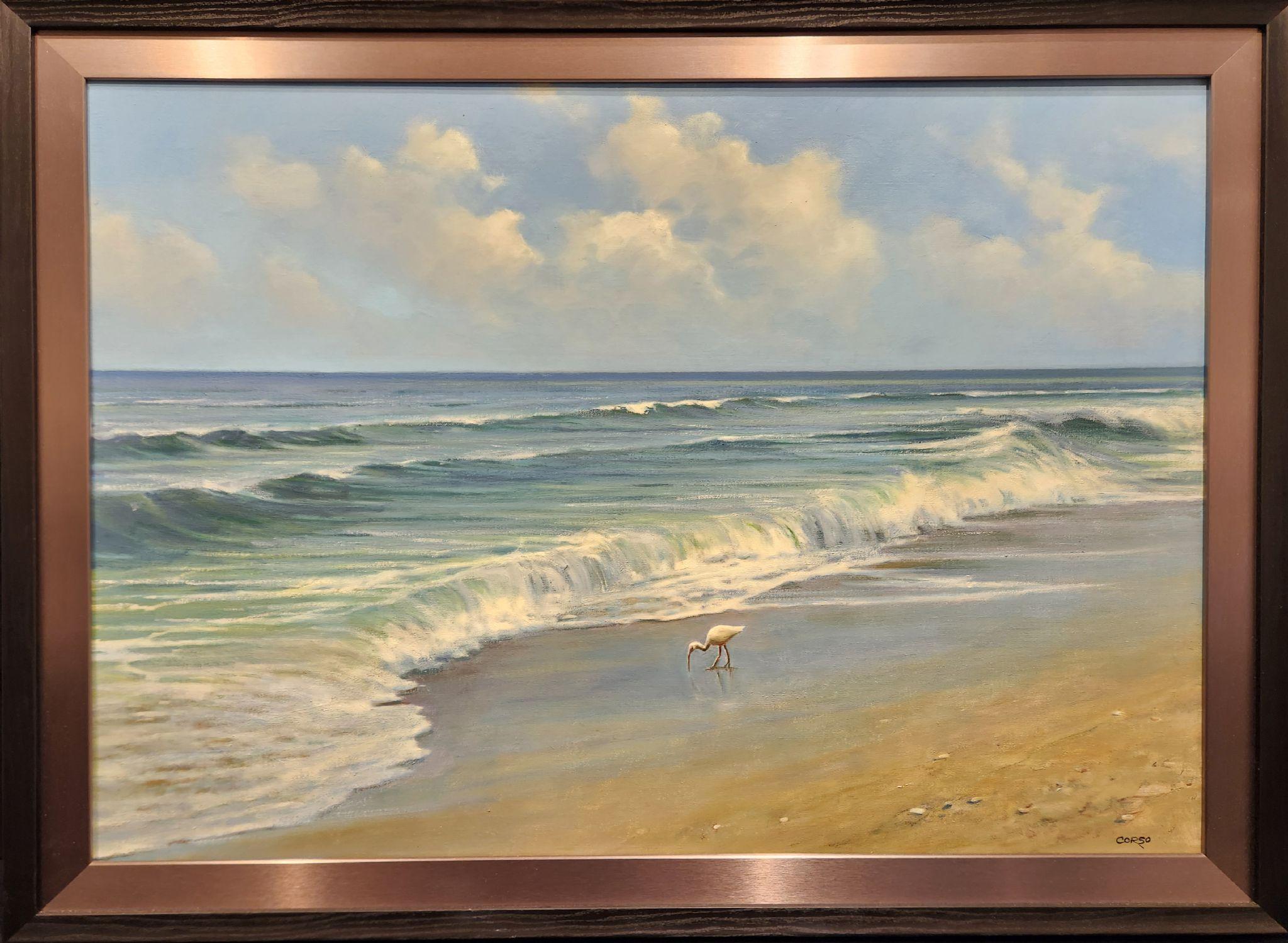 Along the Surf - Painting by Frank Corso