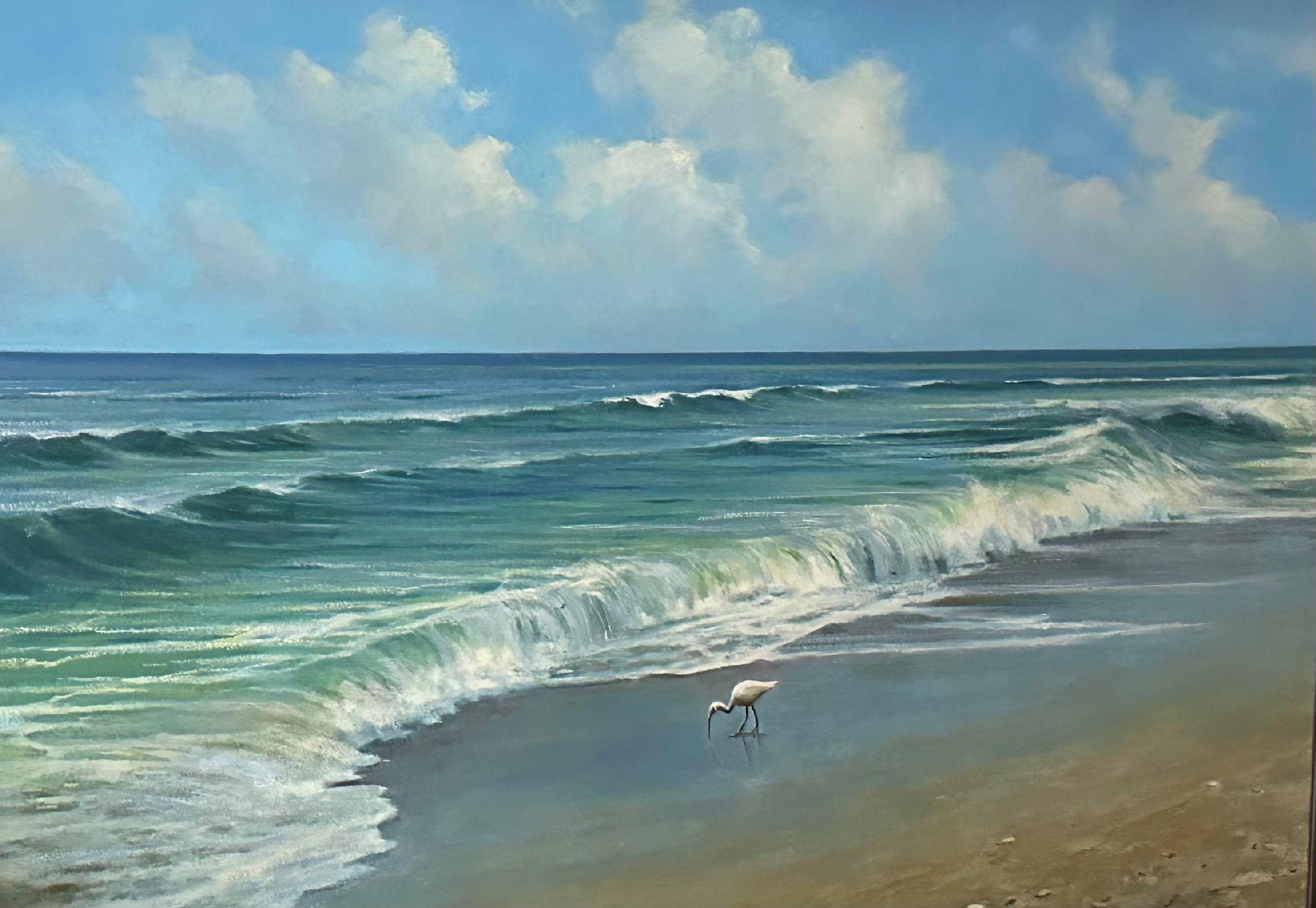 Frank Corso Landscape Painting - Along the Surf