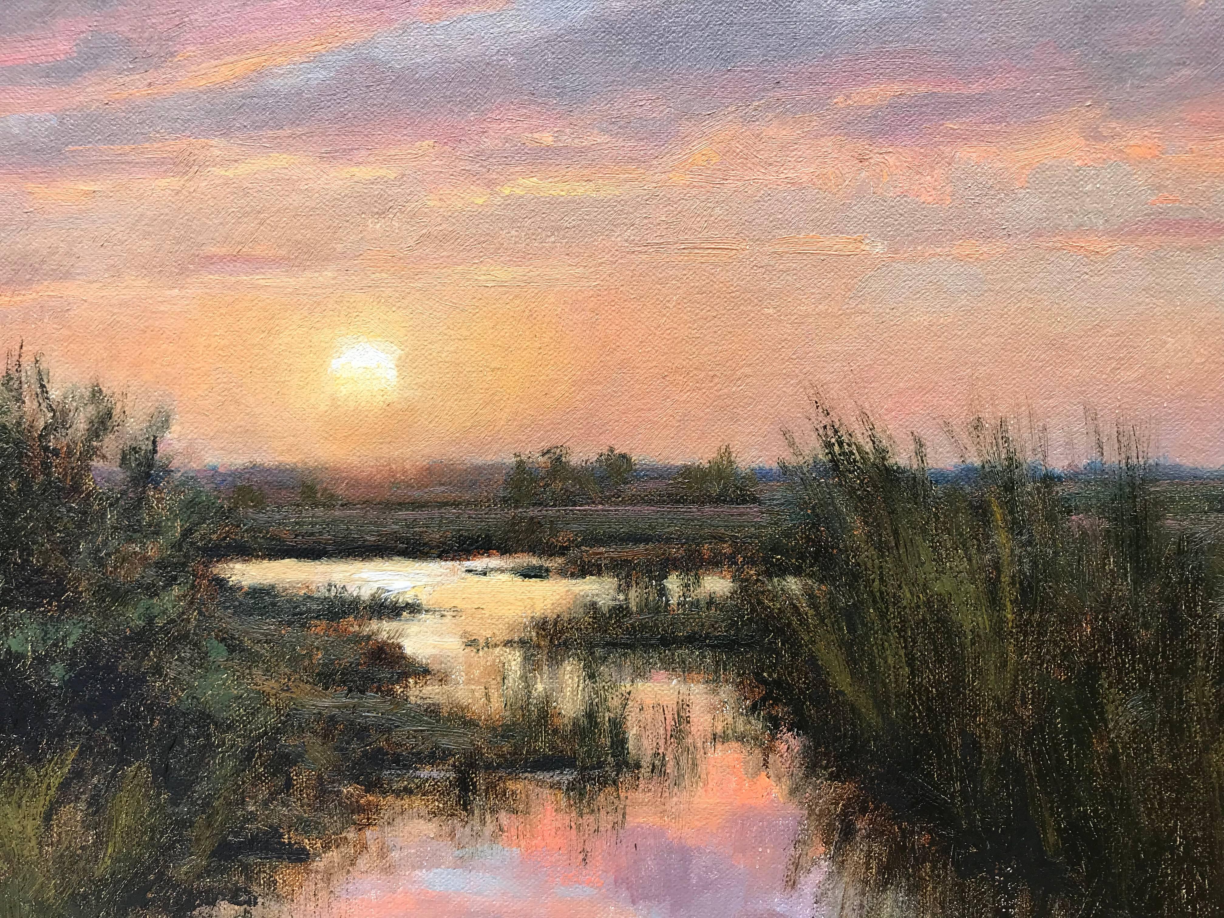 “Big Cypress Sundown” - Painting by Frank Corso