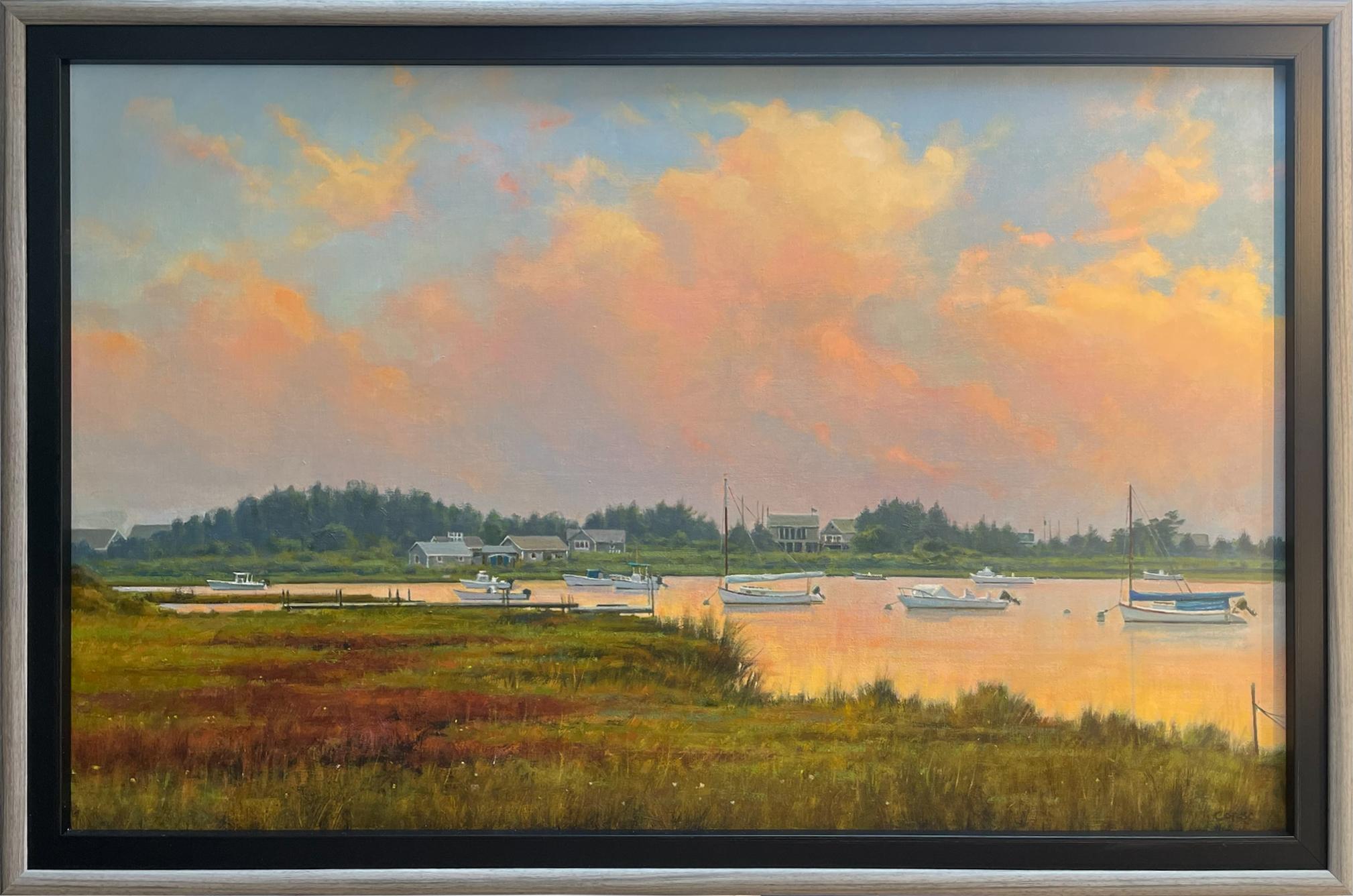 Boats at Rest - Painting by Frank Corso