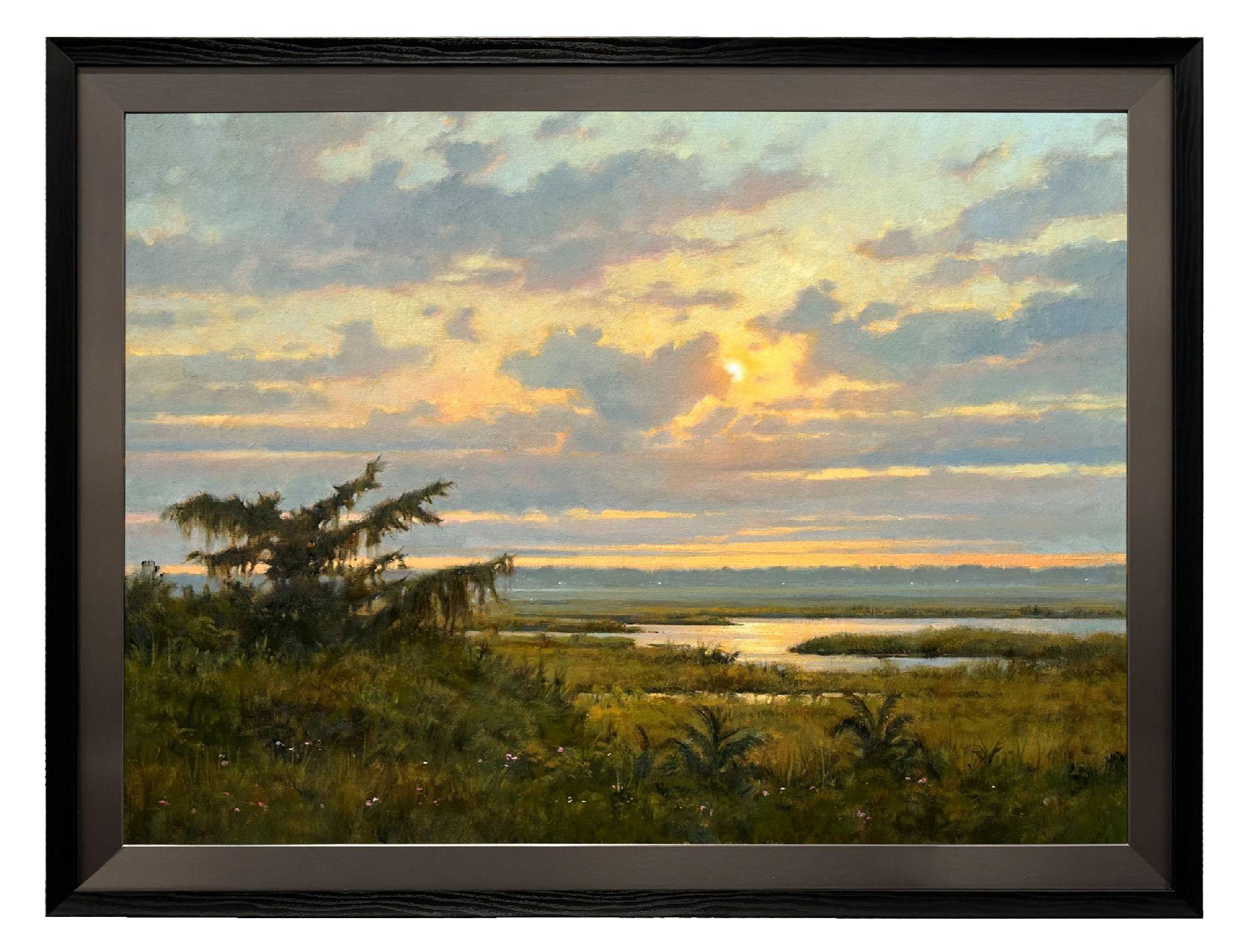Palude serale MISTI - Painting di Frank Corso