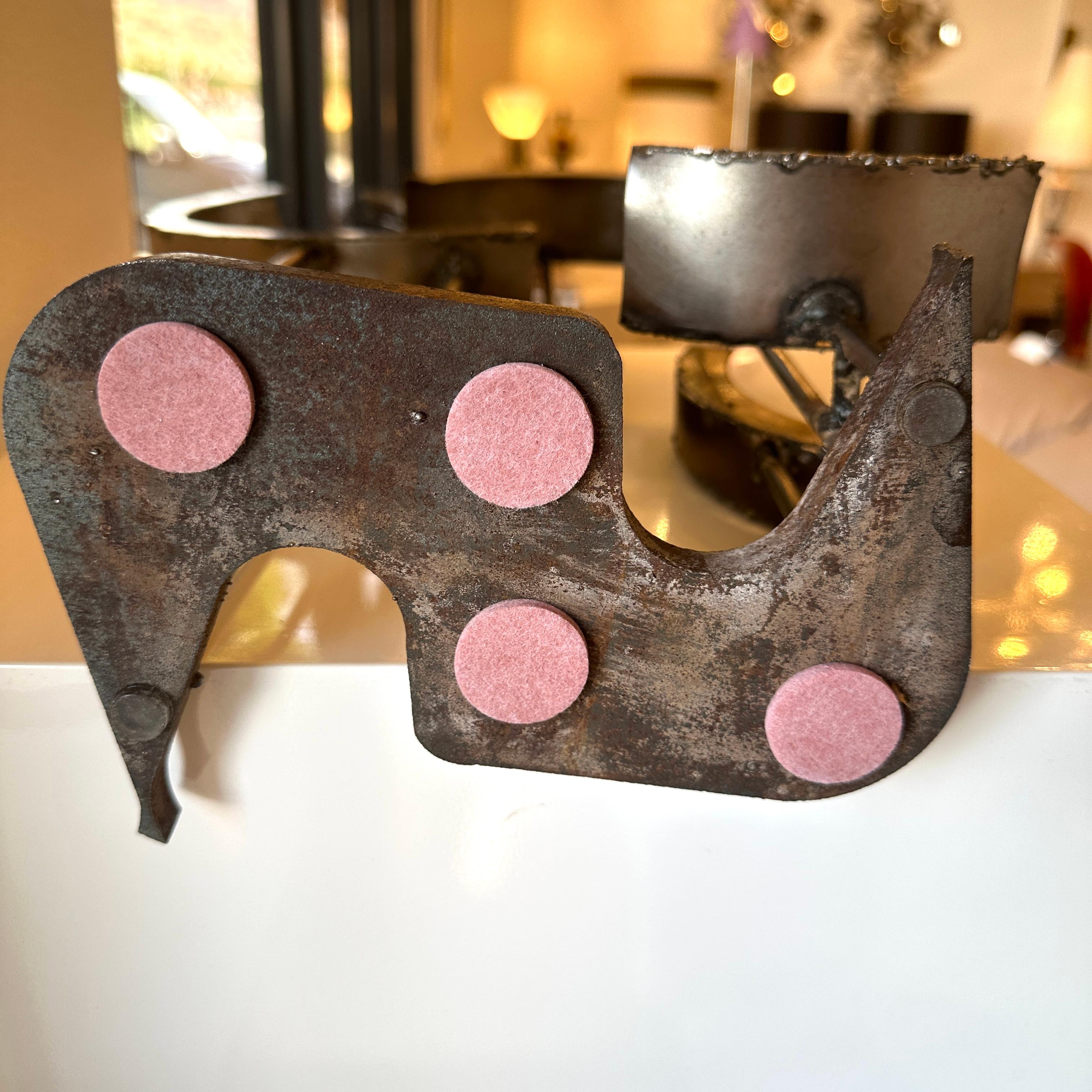 Frank Cota San Diego Brutalist Abstract Steel Sculpture, ca 1990s 4