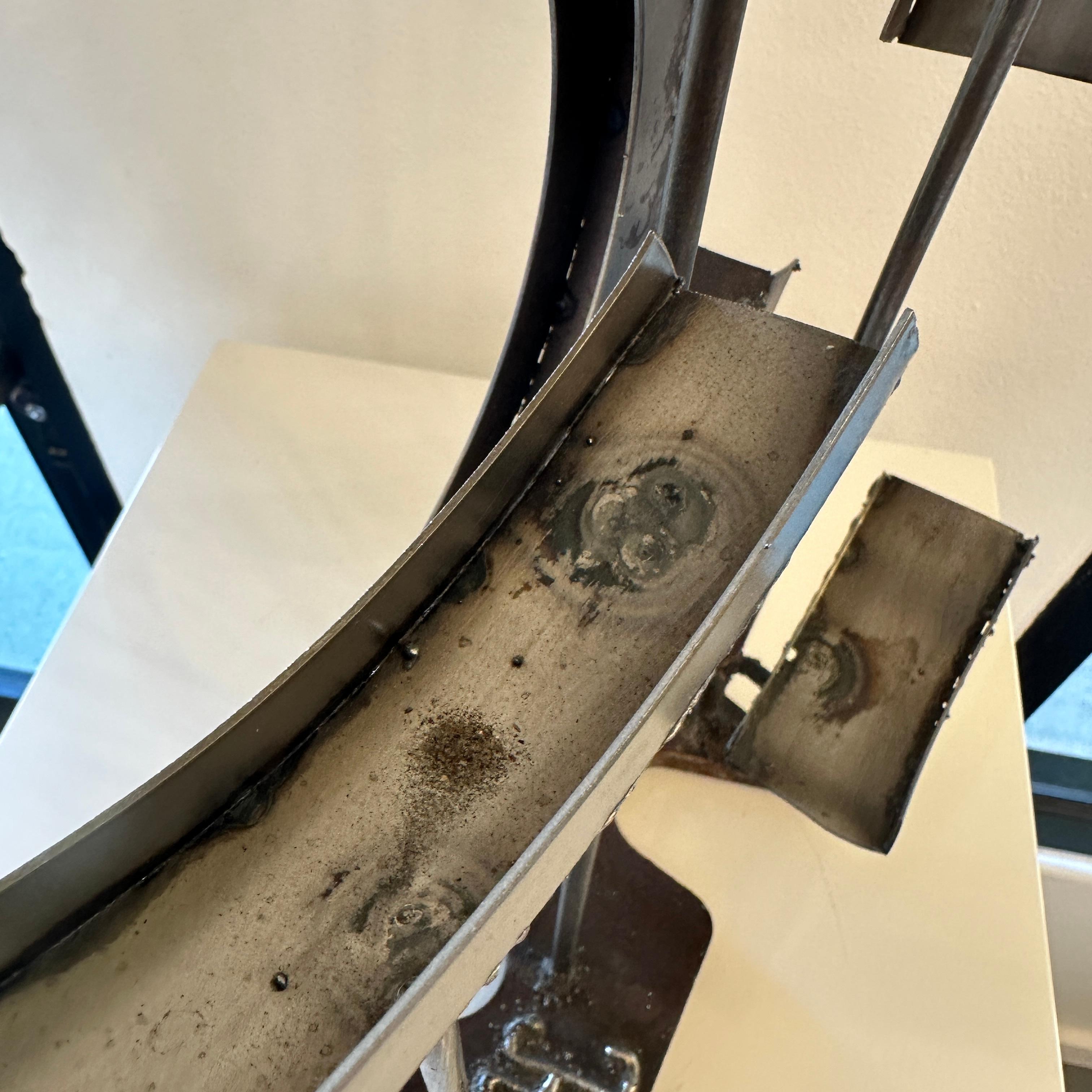 Frank Cota San Diego Brutalist Abstract Steel Sculpture, ca 1990s 2