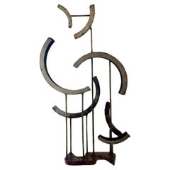 Frank Cota San Diego Brutalist Abstract Steel Sculpture, ca 1990s