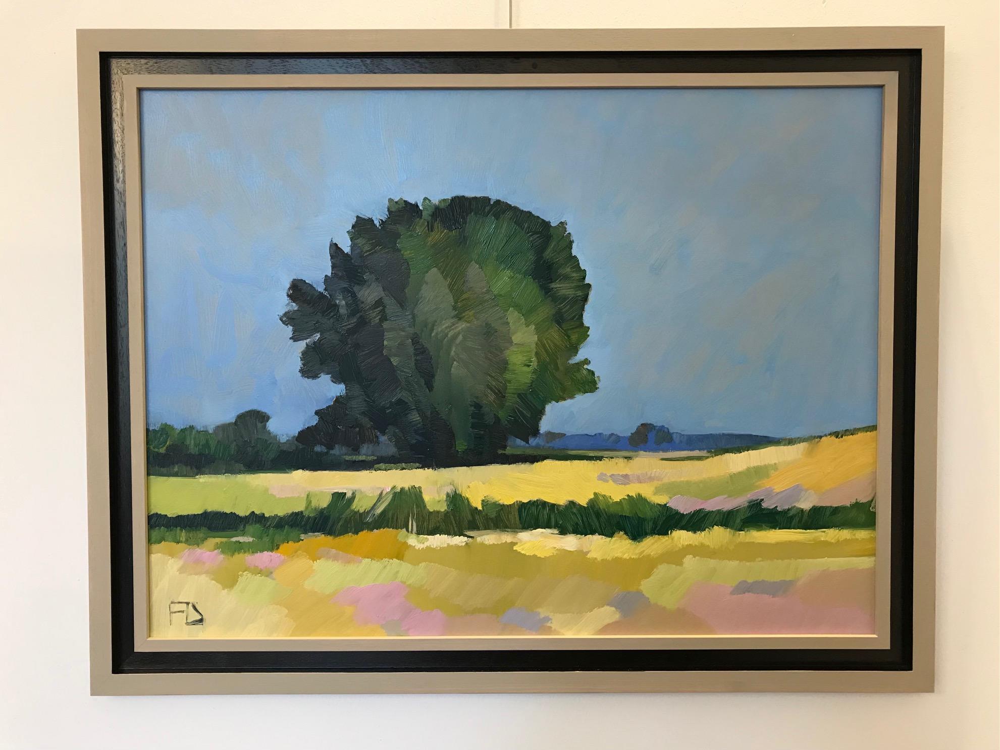 « À Lopikerkapel », peinture à l'huile contemporaine néerlandaise d'un paysage au printemps en vente 1