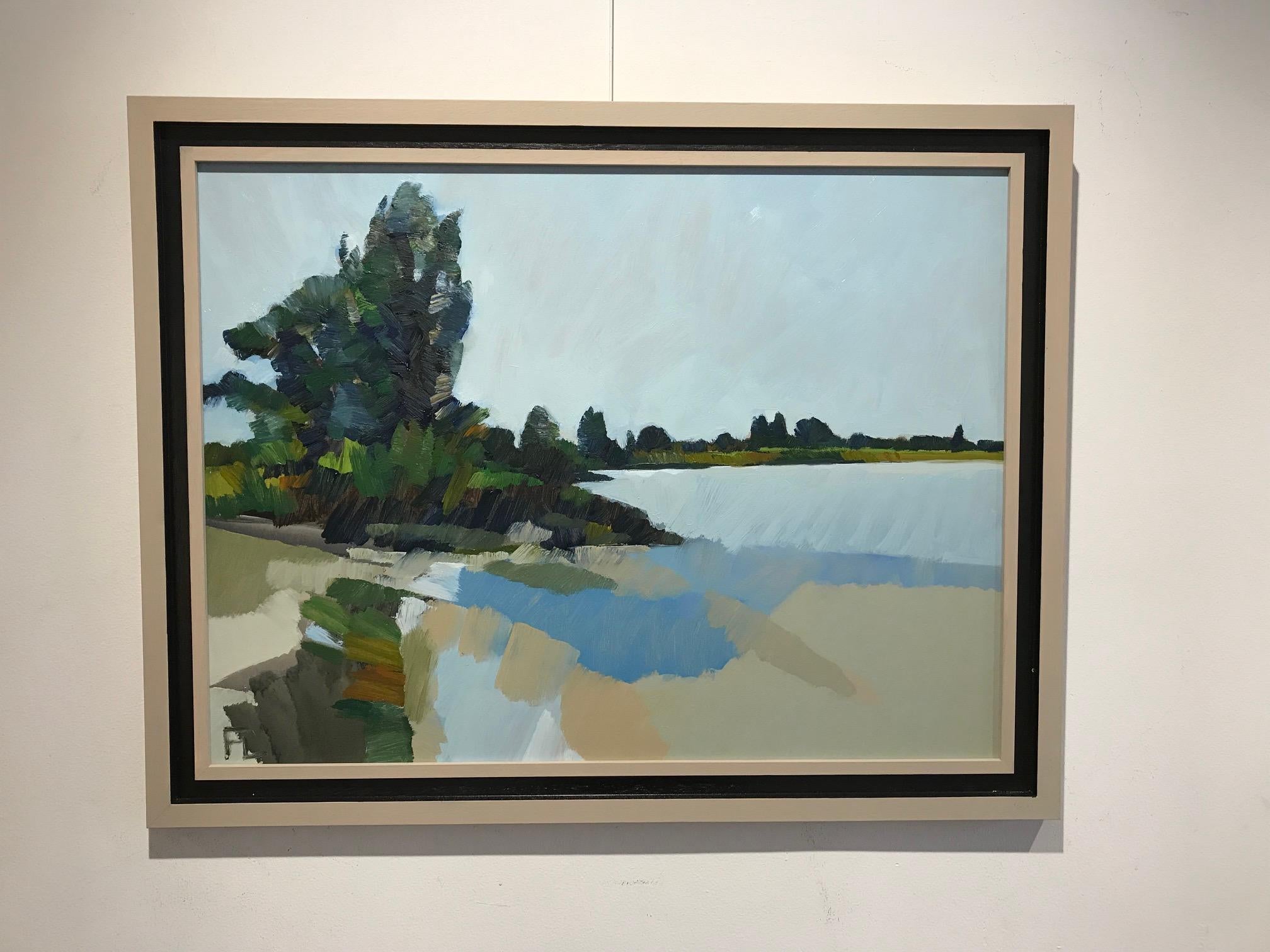 ''Autumn Announces Itself'', Contemporary Dutch Oil Painting of a Landscape For Sale 1