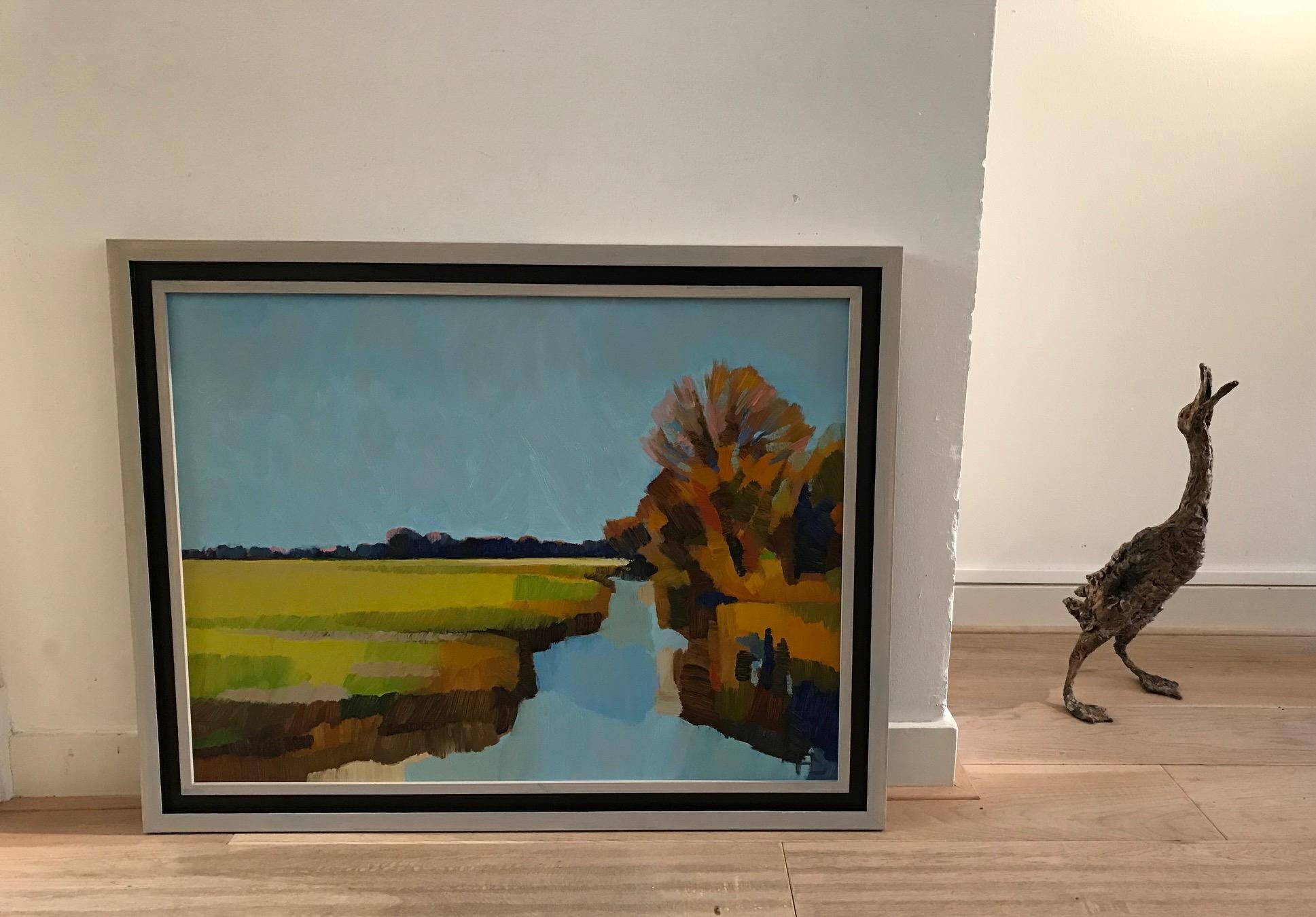 ''Autumn in the Polder'', Contemporary Dutch Oil Painting of a Landscape 2