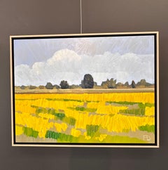 Prato fiorito - Pittura di paesaggio impressionistica contemporanea del 21° secolo