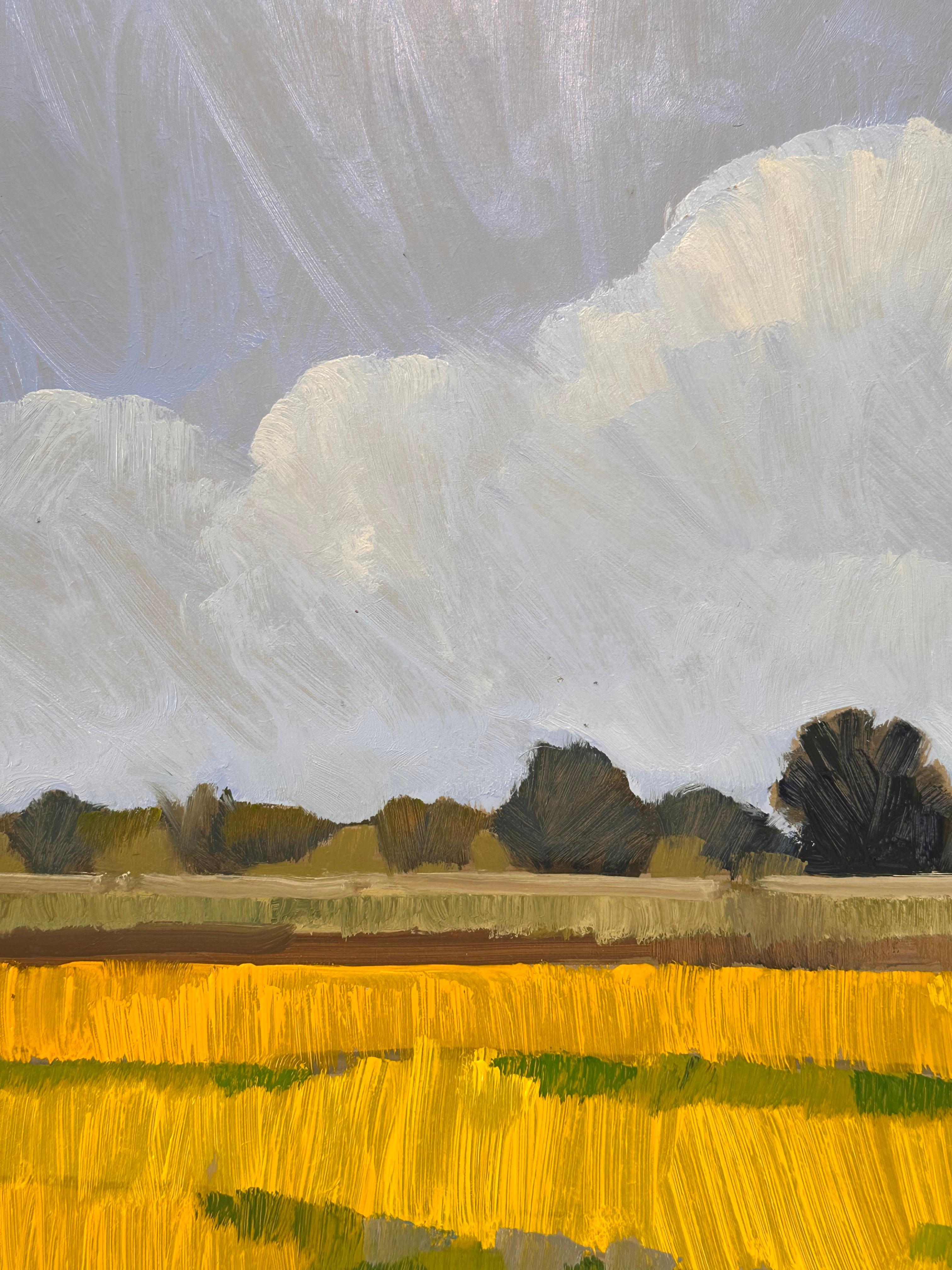Prairie fleurie  - Peinture de paysage impressionniste contemporaine du 21e siècle en vente 1