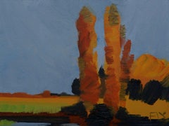 ''Landscape Miniature 0121''Contemporary Dutch Landscape Miniature Oil Painting 