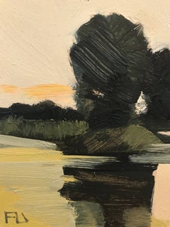 ''Landscape Miniature 0921''Contemporary Dutch Landscape Miniature Oil Painting