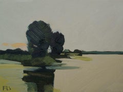 ''Landscape Miniature 0921''Contemporary Dutch Landscape Miniature Oil Painting 