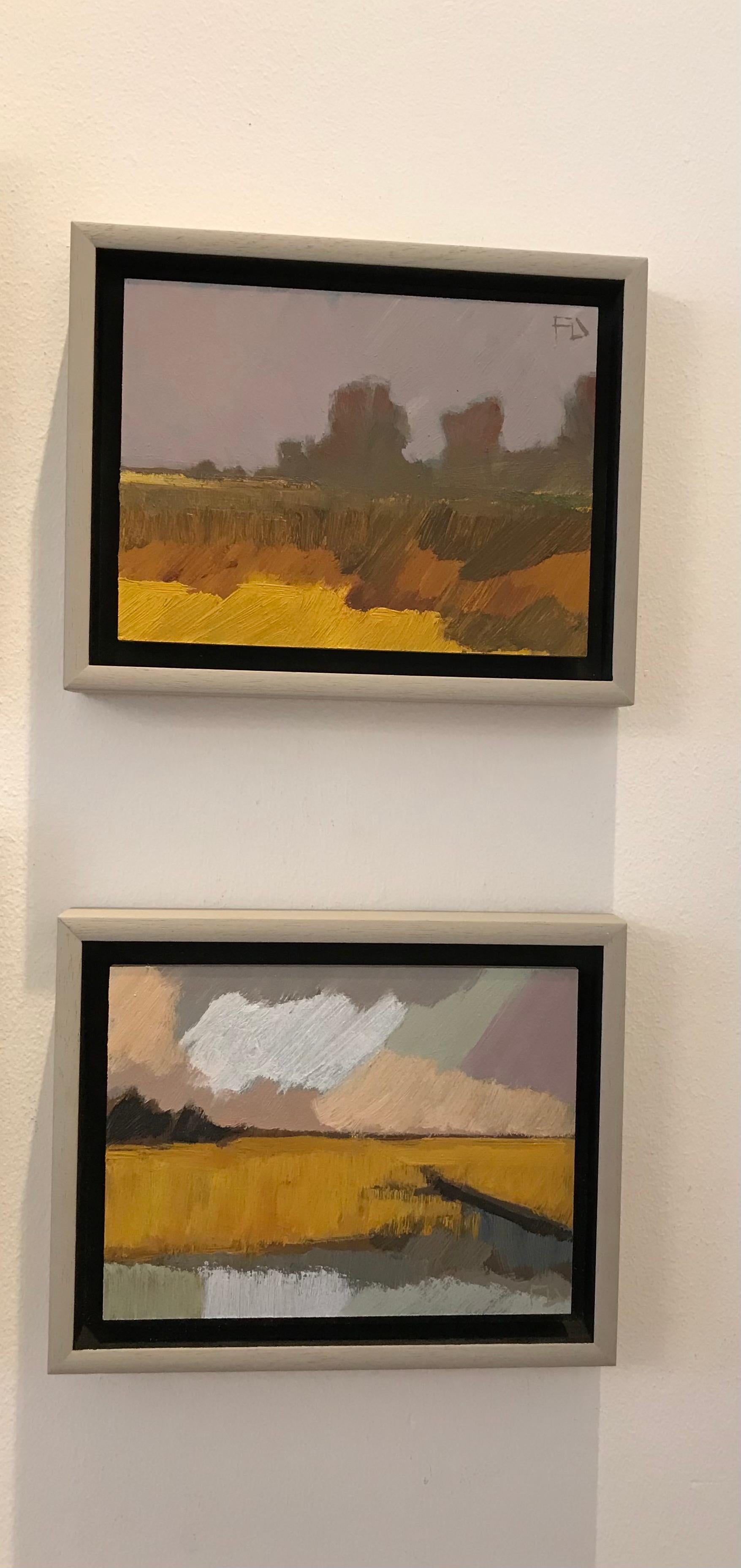 ''Landscape Miniature Autumn', Contemporary Landscape Miniature Oil Painting  For Sale 4