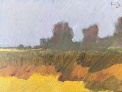 ''Landscape Miniature Autumn', Contemporary Landscape Miniature Oil Painting 